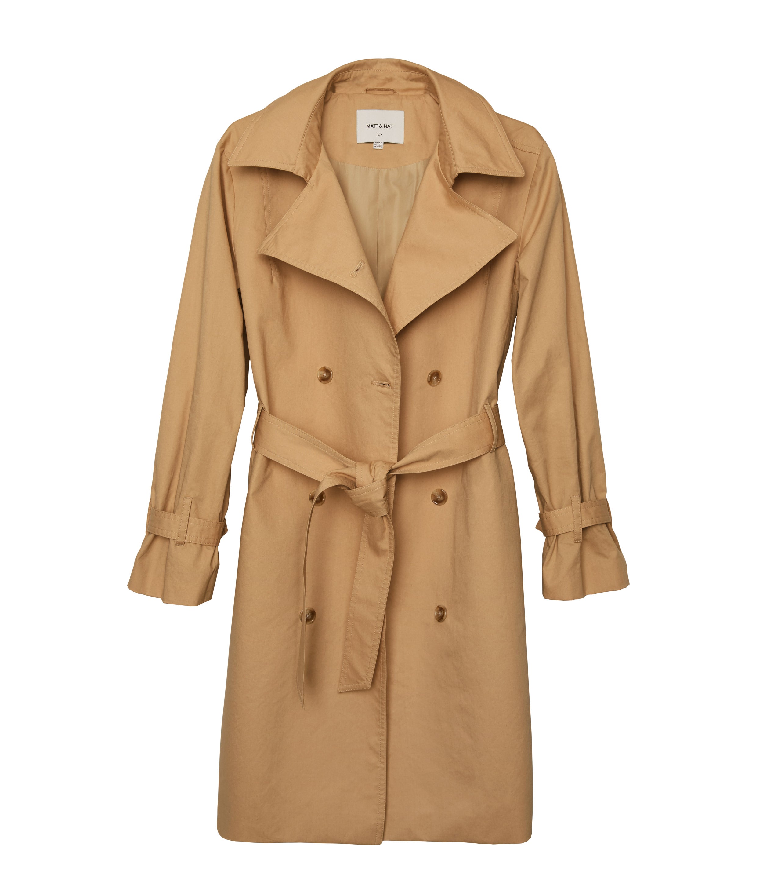 Matt & Nat Ezra Trenchcoat Baumwolle schwarz vegan