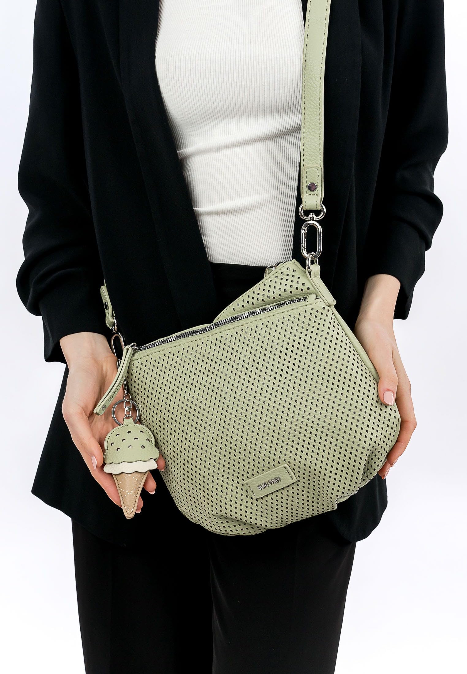 SURI FREY Cilly Crossover Bag Umhängetasche Pistachio 2-Fach