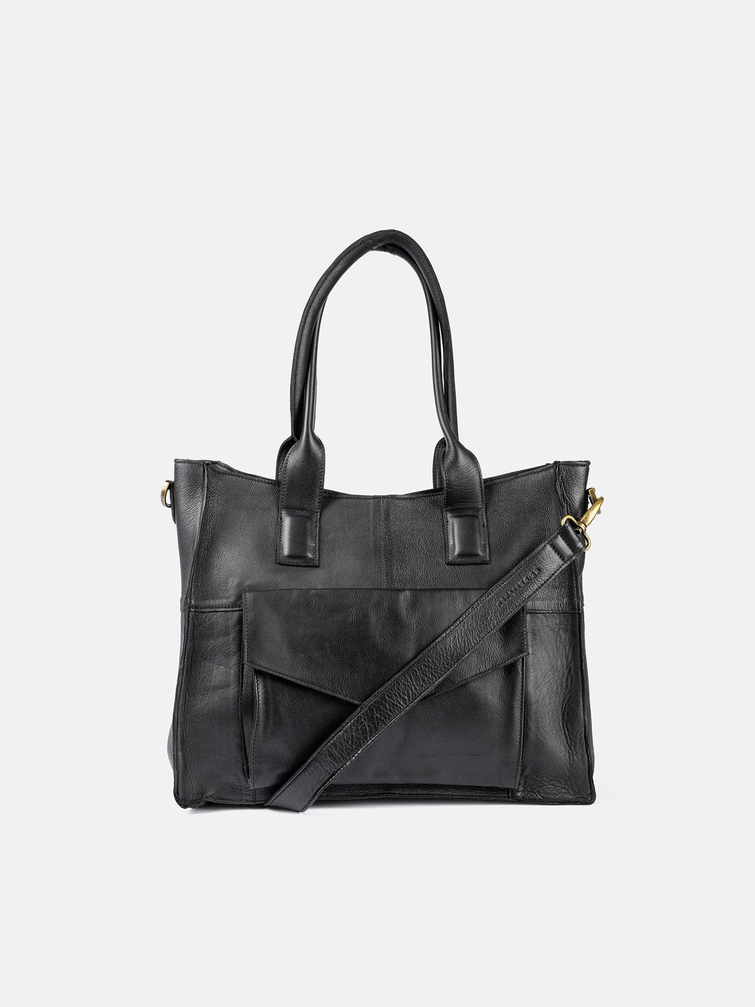 RE:DESIGNED Otilia Urban Schultertasche Schwarz Vollleder