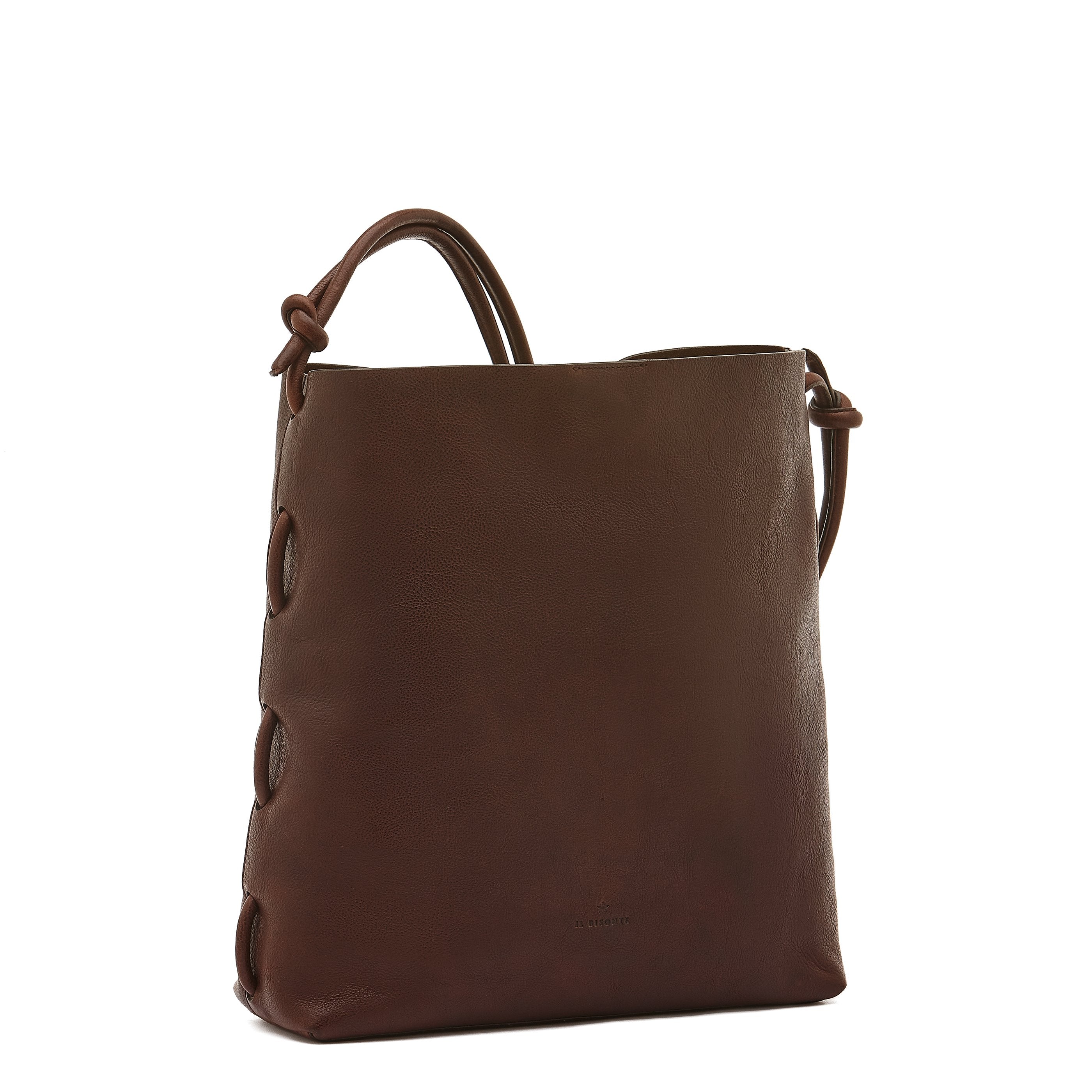 Il Bisonte Snodo Handtasche Kaffee Vollleder