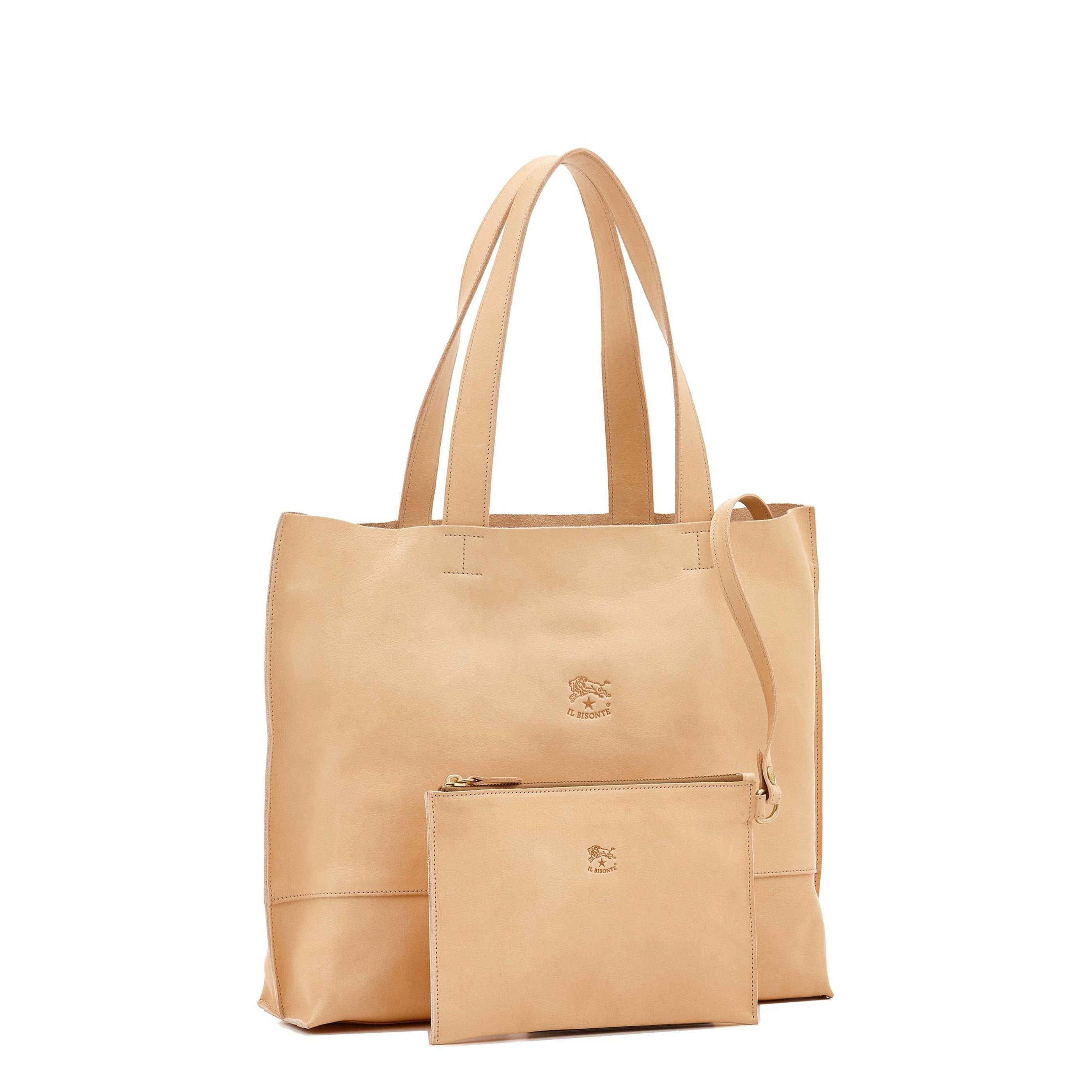 Il Bisonte Talamone Shopper Vollleder Natur Damen mit Beutel