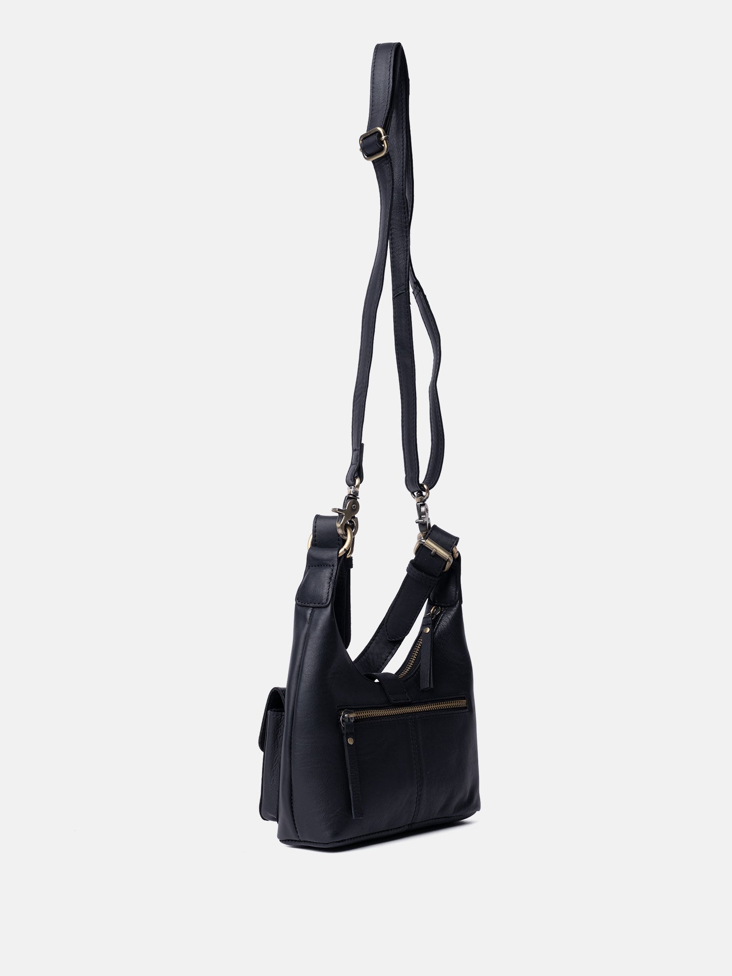 RE:DESIGNED Solvej Small Schultertasche Schwarz Leder
