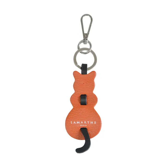 Lamarthe Cupidon Charms Schlüsselanhänger Orange Rindsleder