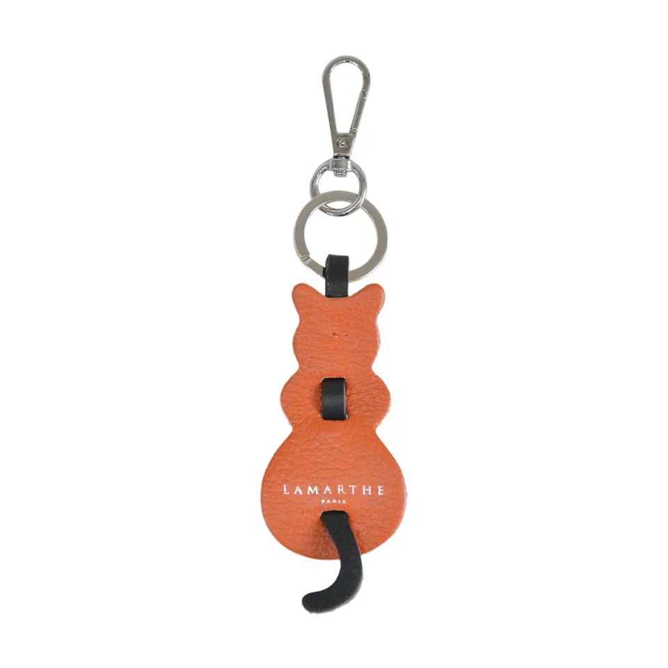 Lamarthe Cupidon Charms Schlüsselanhänger Orange Rindsleder