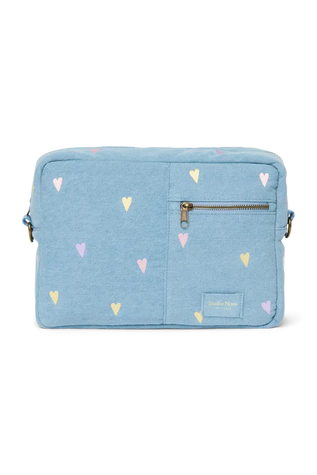 Studio Noos Denim Stroller Organizer Kinderwagentasche Hellblau