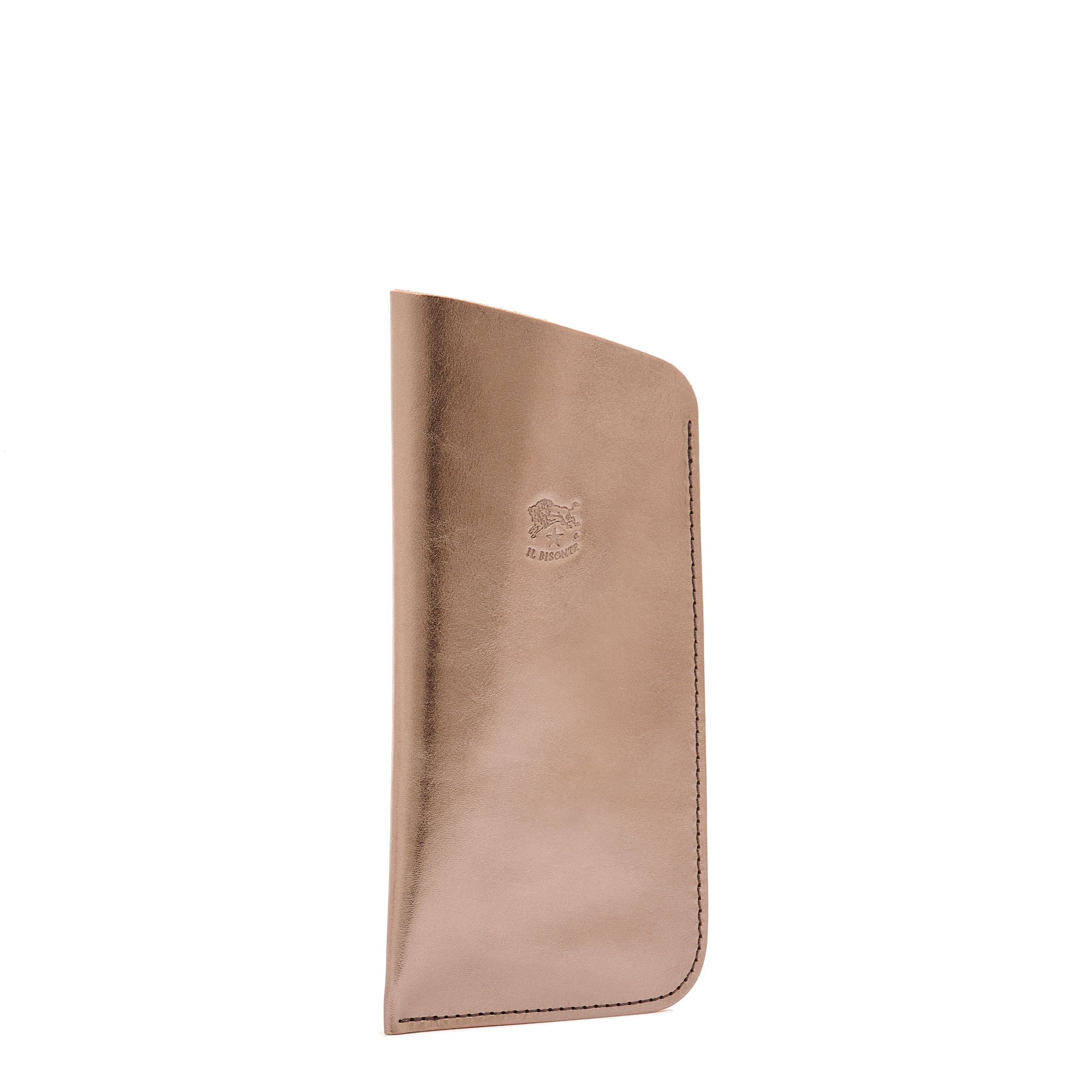 Il Bisonte Brillenetui Bronze Metallic Leder