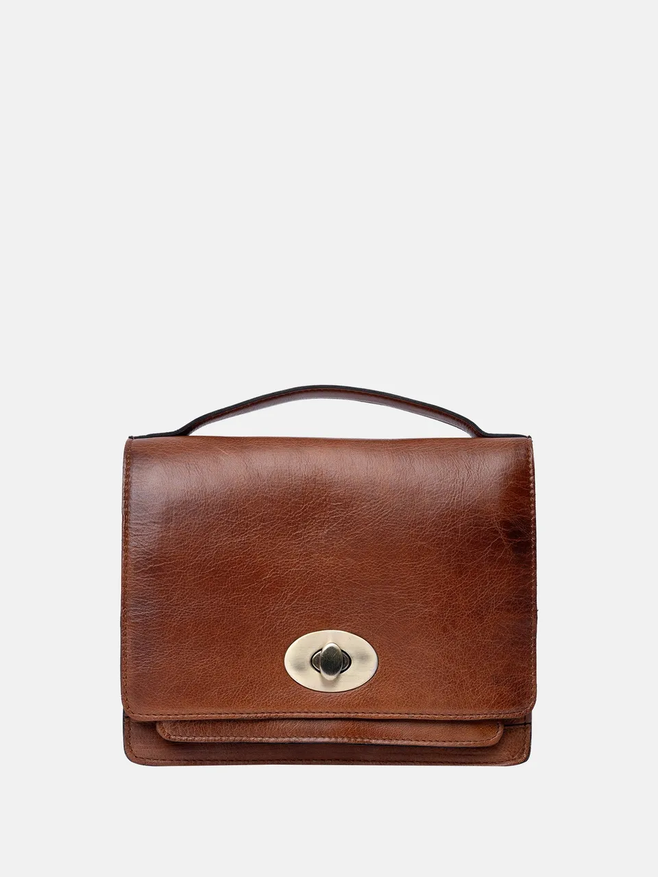 RE:DESIGNED Alba Big Umhängetasche Walnut Vollleder