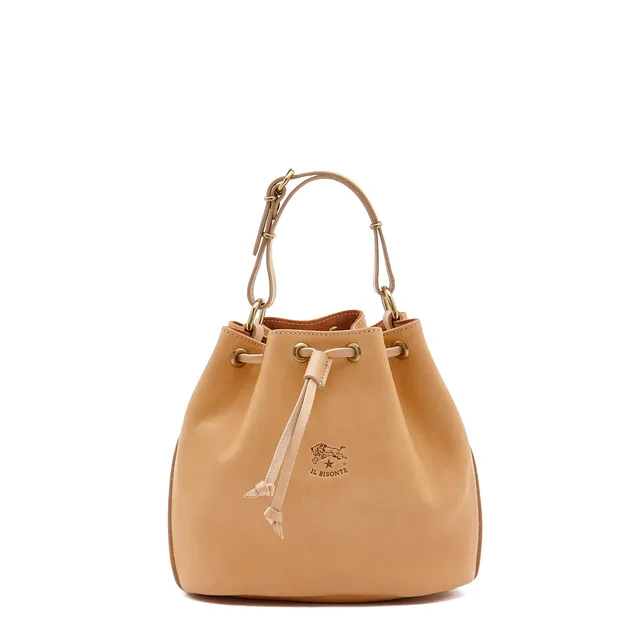 Il Bisonte Beuteltasche Vacchetta-Leder natur