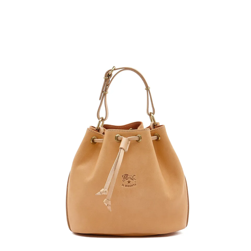 Il Bisonte Beuteltasche Vacchetta-Leder natur