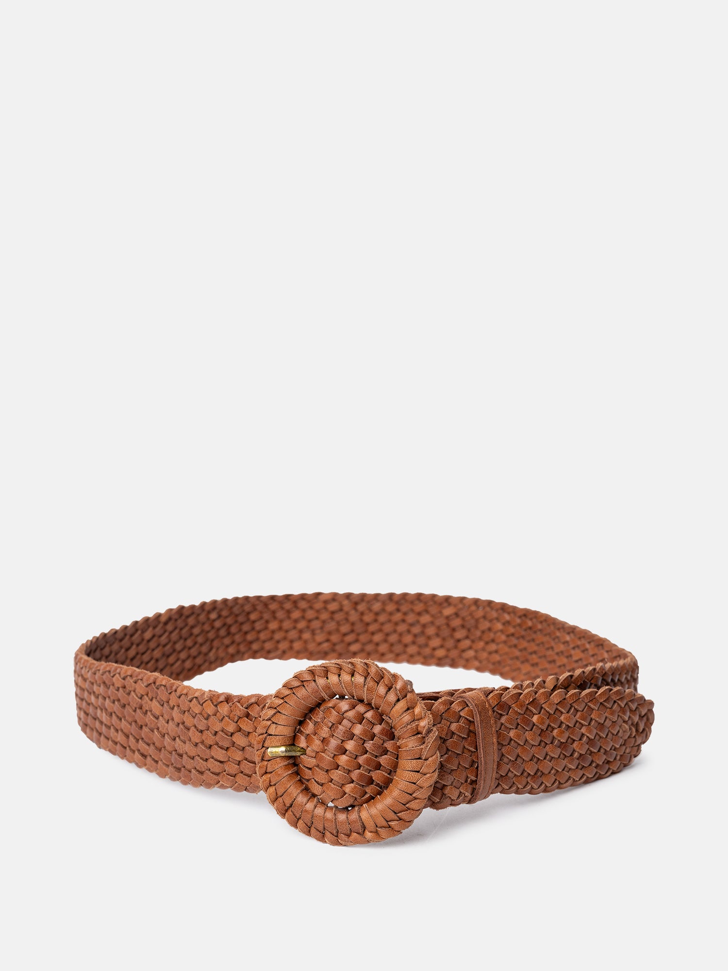 RE:DESIGNED Henley Gürtel Walnut Flechtleder 5 cm