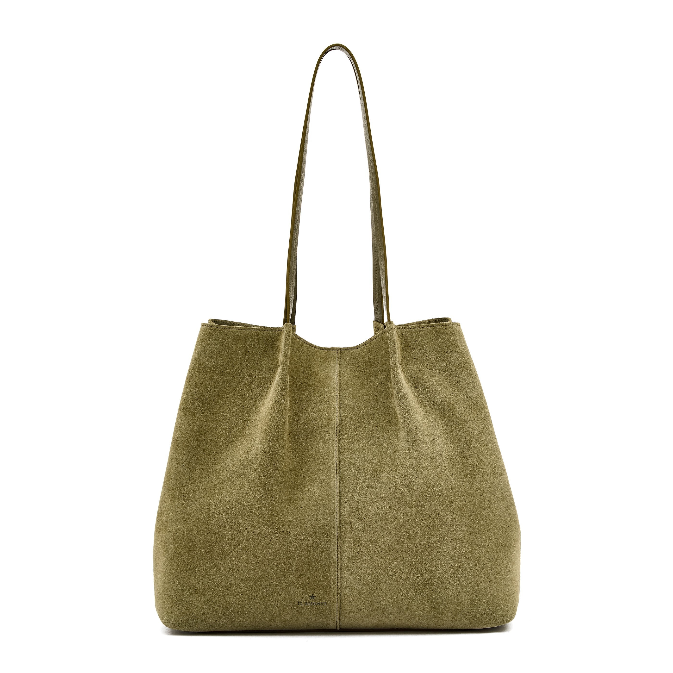 Il Bisonte Nina Shopper Bamboo Veloursleder Tote