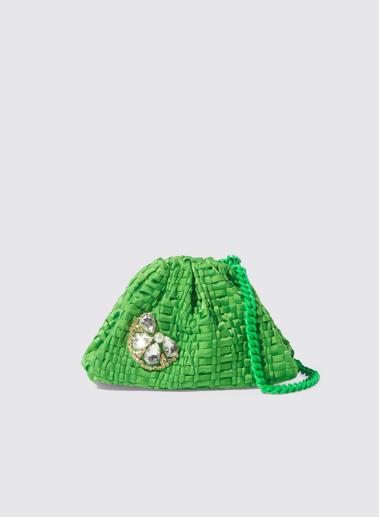 Maria la Rosa Lemon Mini Bag Clutch Schwarz Bandgewebe