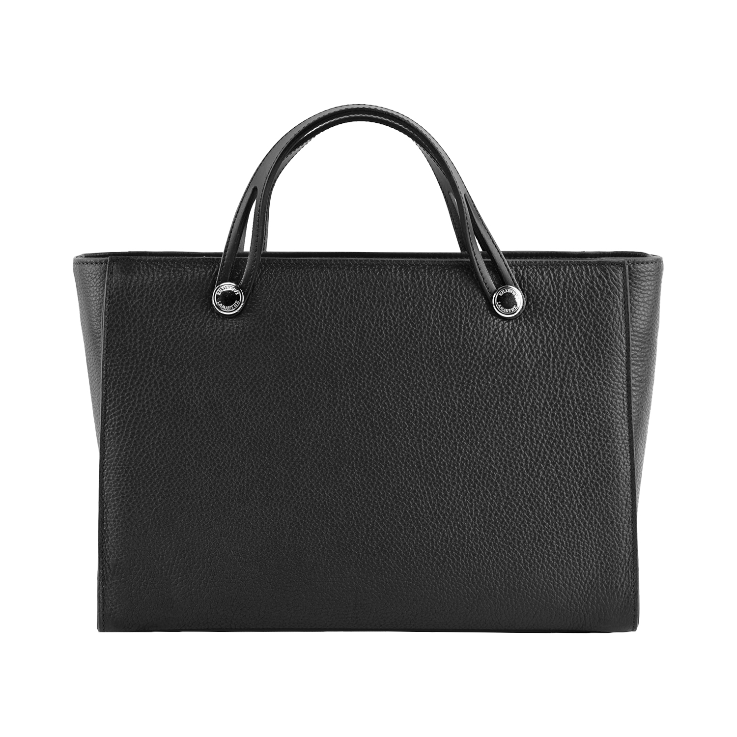 Lamarthe Fidele Handtasche Leder Schwarz Vollleder