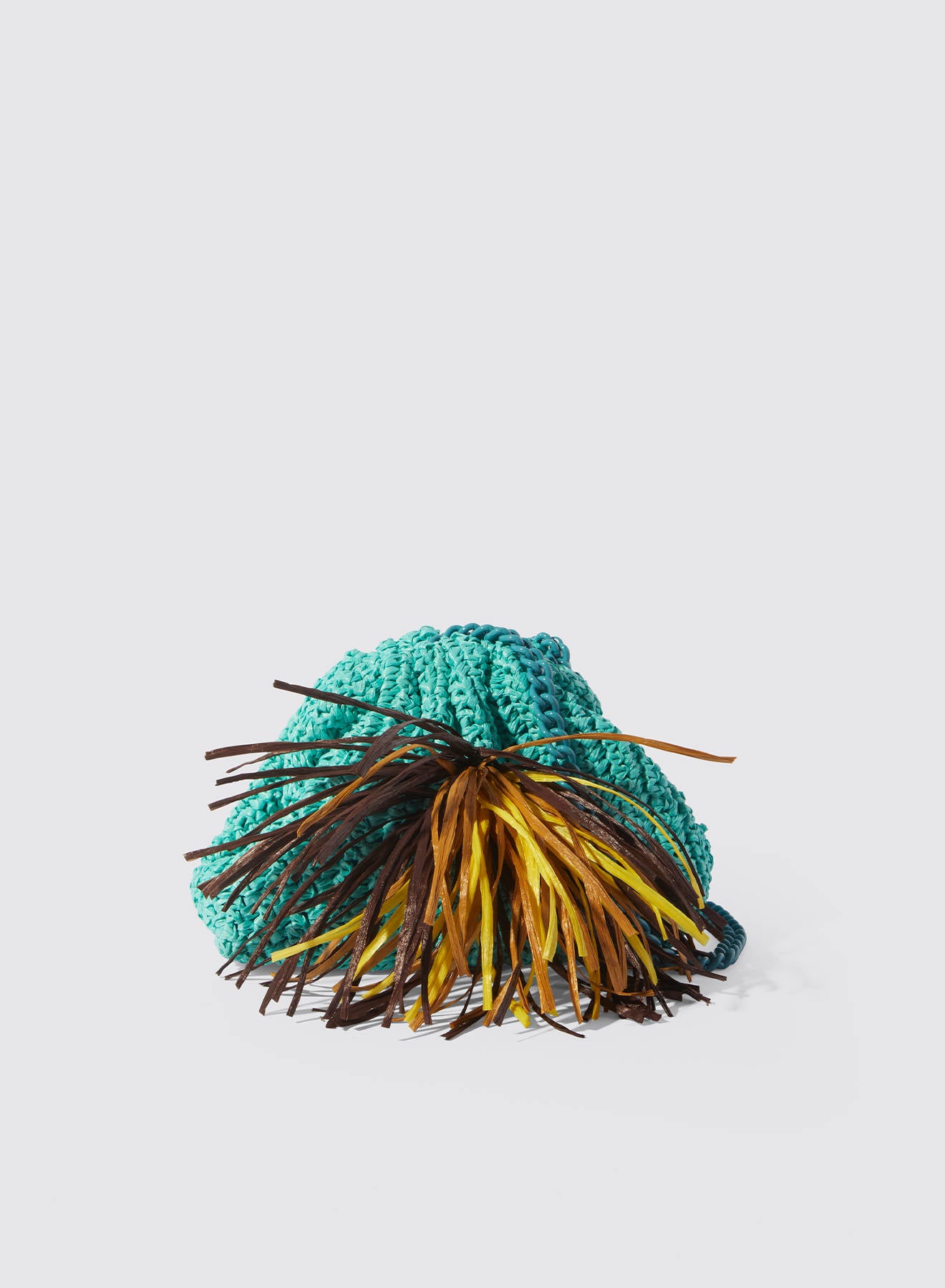 Maria la Rosa Eolia Mini Raffia Clutch Violet