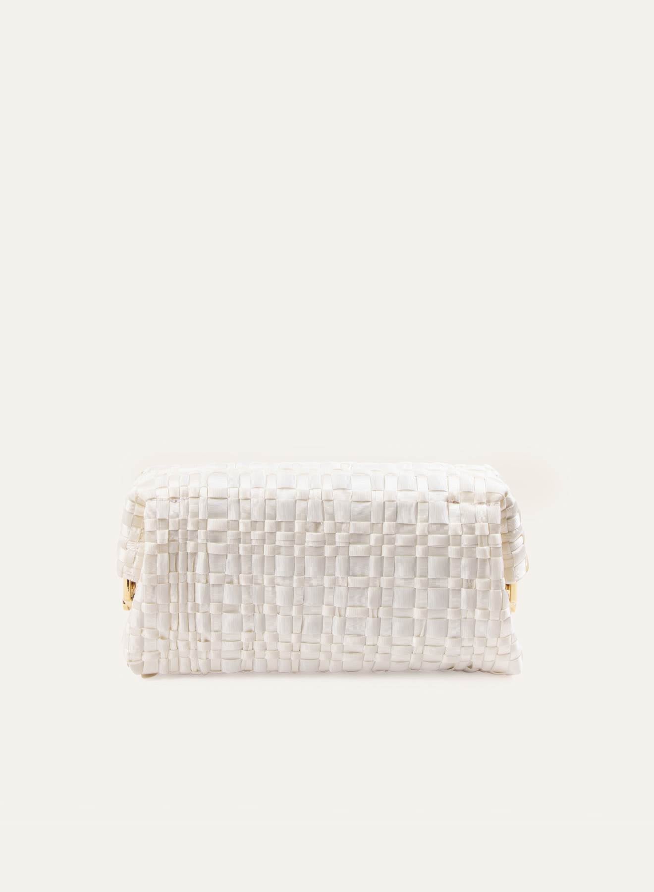 Maria la Rosa Salvador Bag Baguette Clutch Yellow gewebt