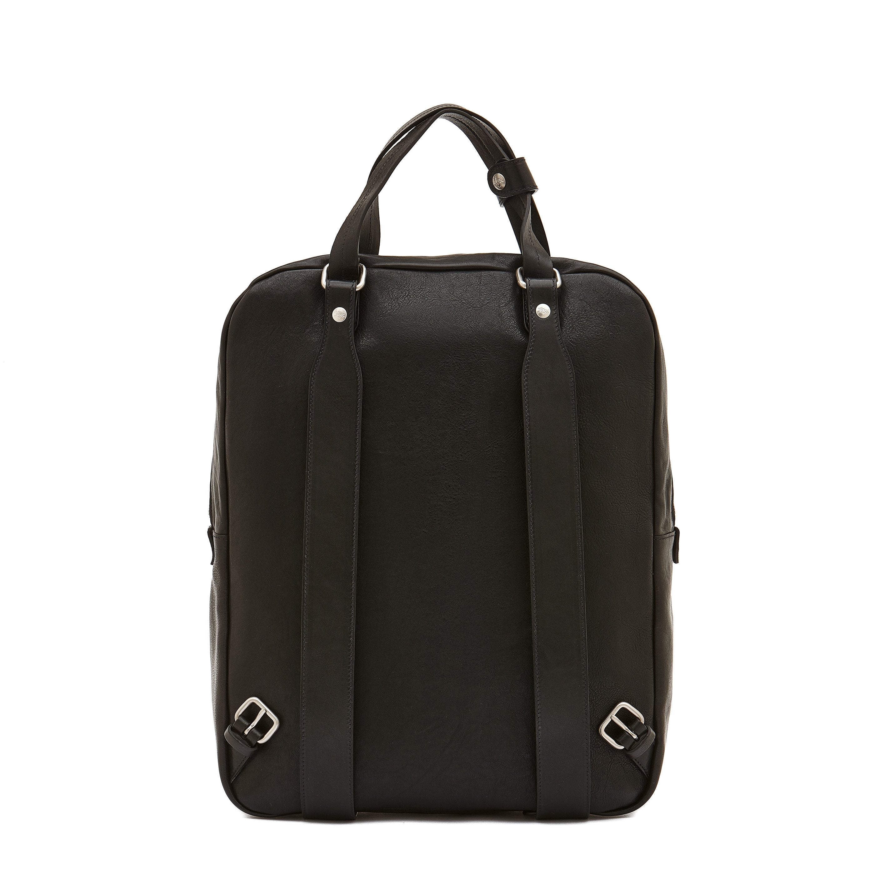 Il Bisonte Trebbio Lederrucksack Schwarz