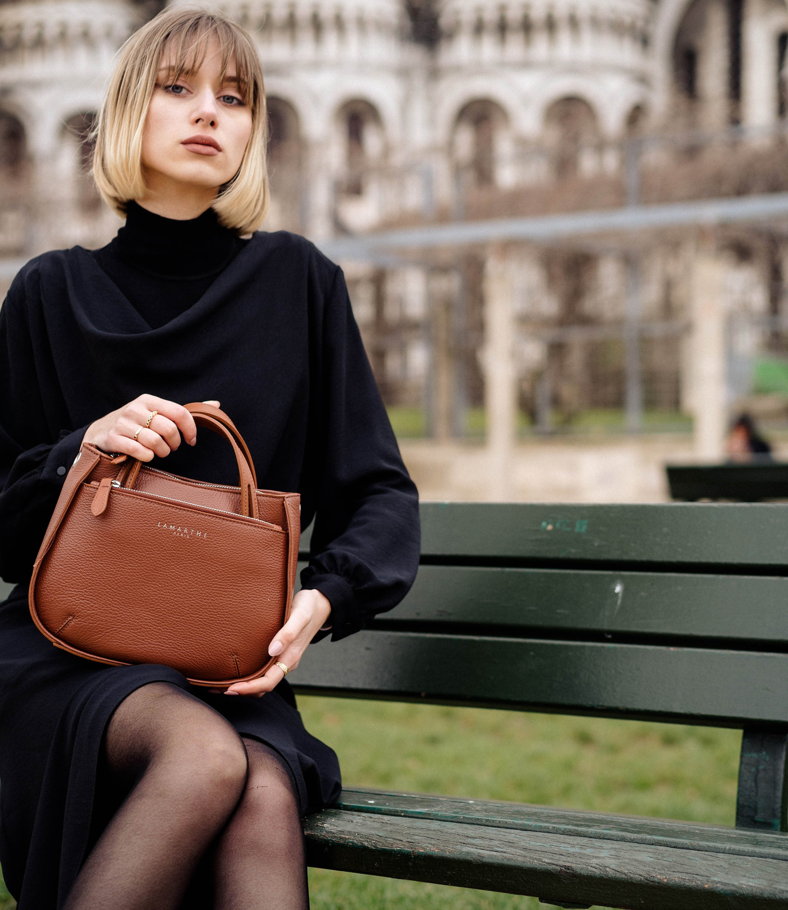 Lamarthe Fidèle Umhängetasche S Cognac Vollleder