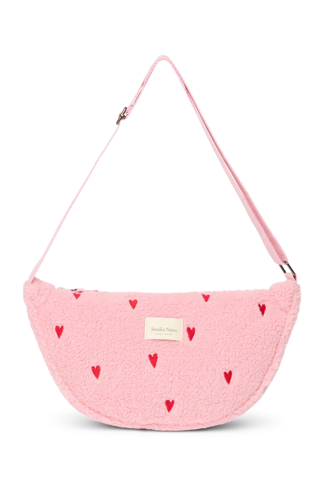 Studio Noos Teddy Adult Fanny Pack Bauchtasche Light Pink Hearts