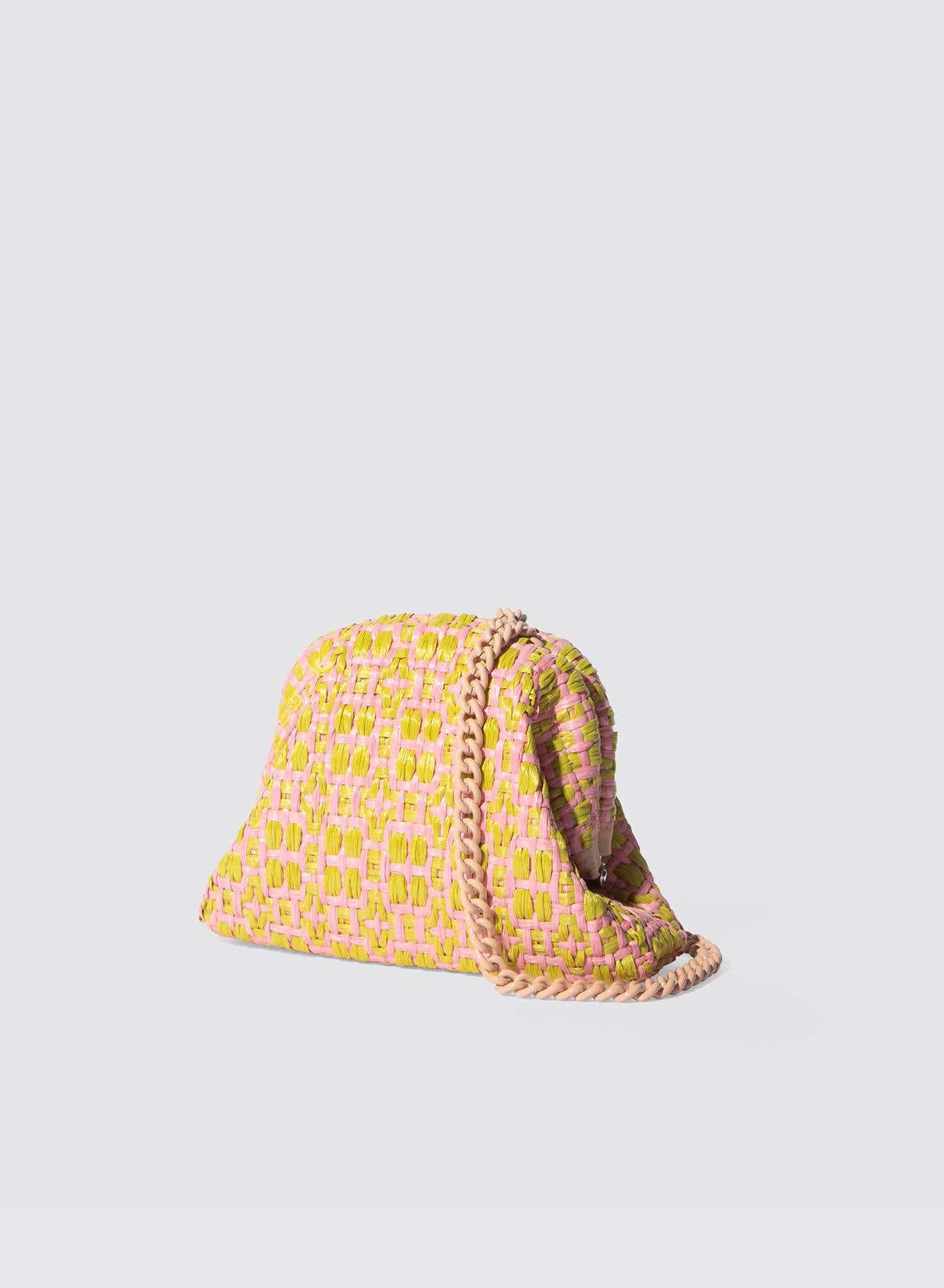 Maria la Rosa Stella Mini Clutch Rosa Rafia