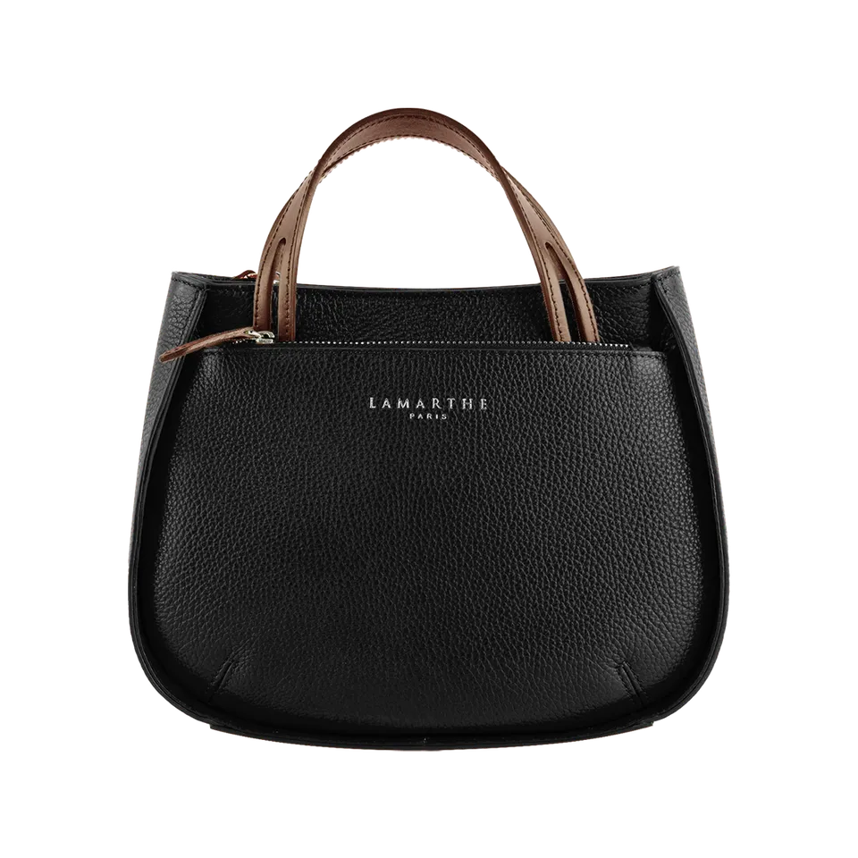 Lamarthe Fidele Crossbody S Schwarz Glanzleder