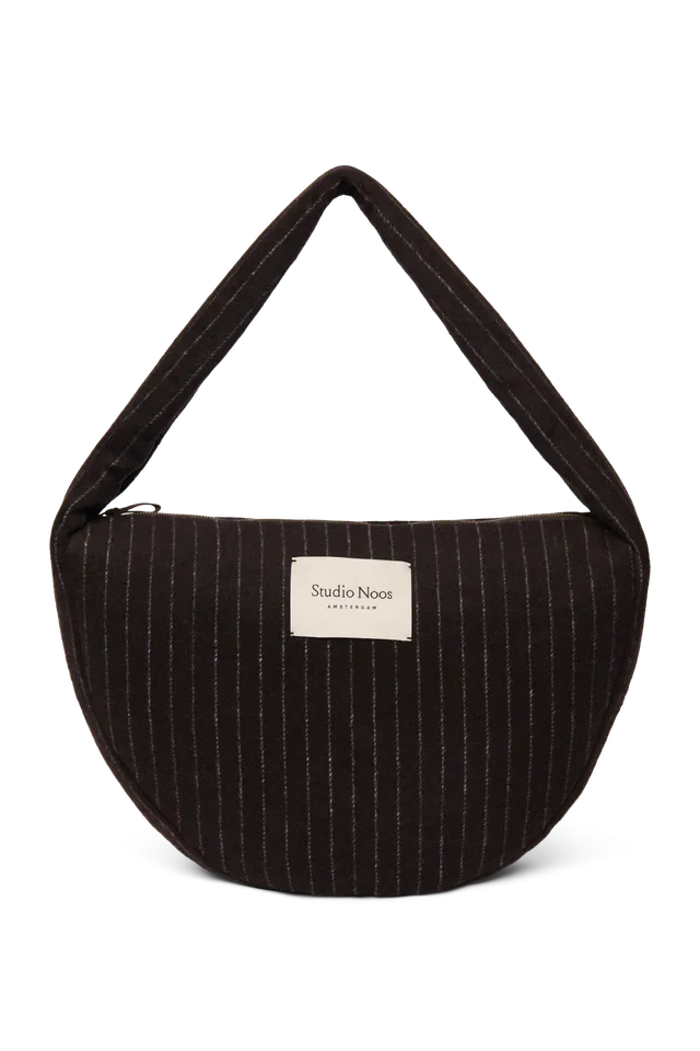 Studio Noos Flannel Chalkstripe Cross Body Bag Umhängetasche Braun