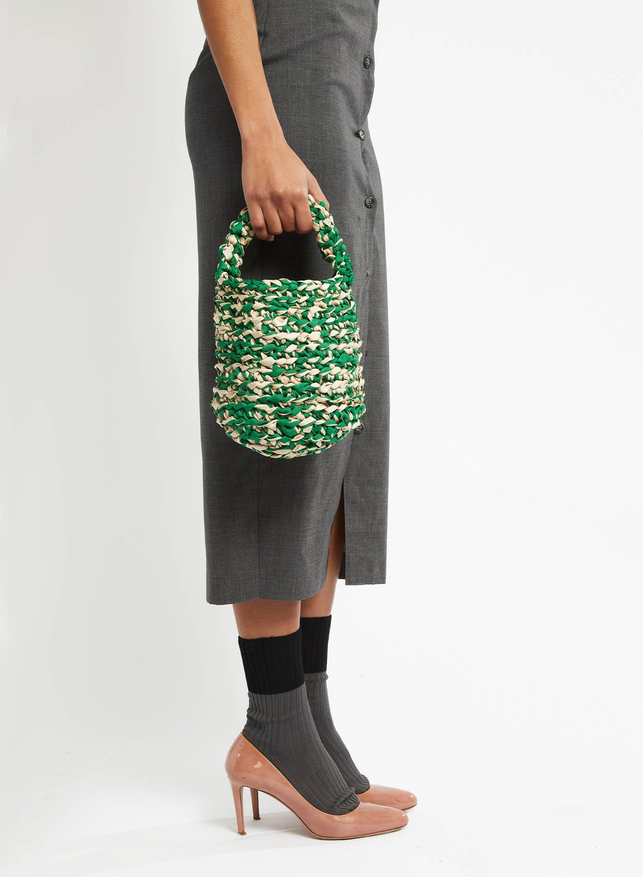 Maria la Rosa Verdi Bucket Beuteltasche Emerald Crochet