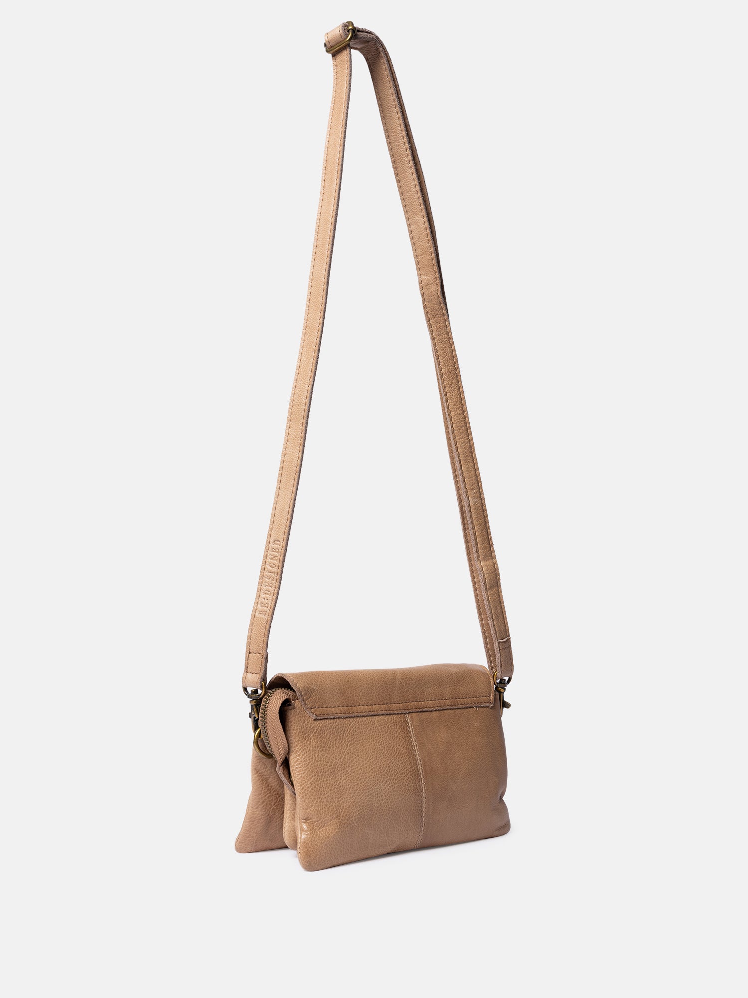RE:DESIGNED Claire Urban Clutch Taupe Vollleder