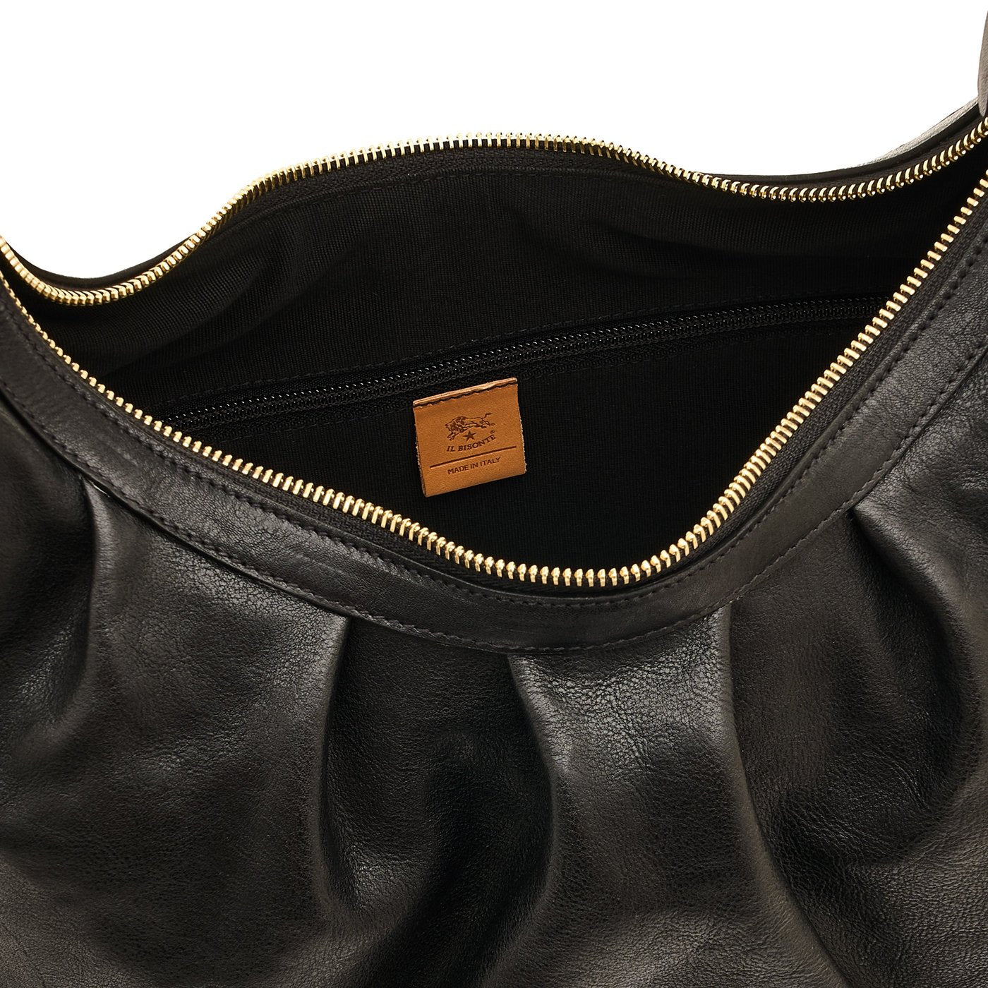 Il Bisonte Accademia Hobo schwarz Vintage-Vollleder