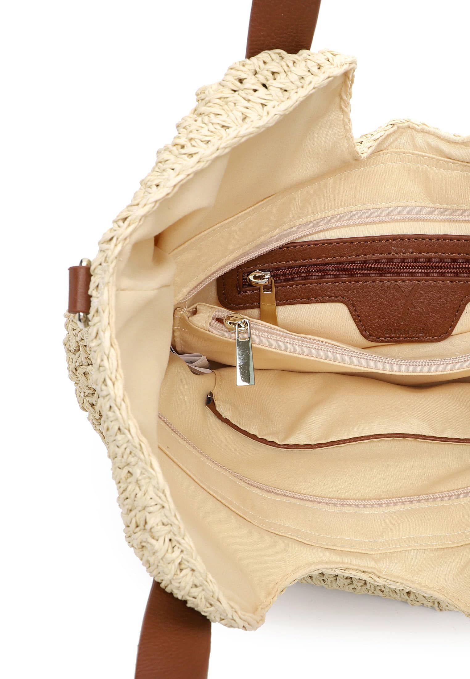 SURI FREY Marley Cityshopper Shopper Beige Bast 34 cm