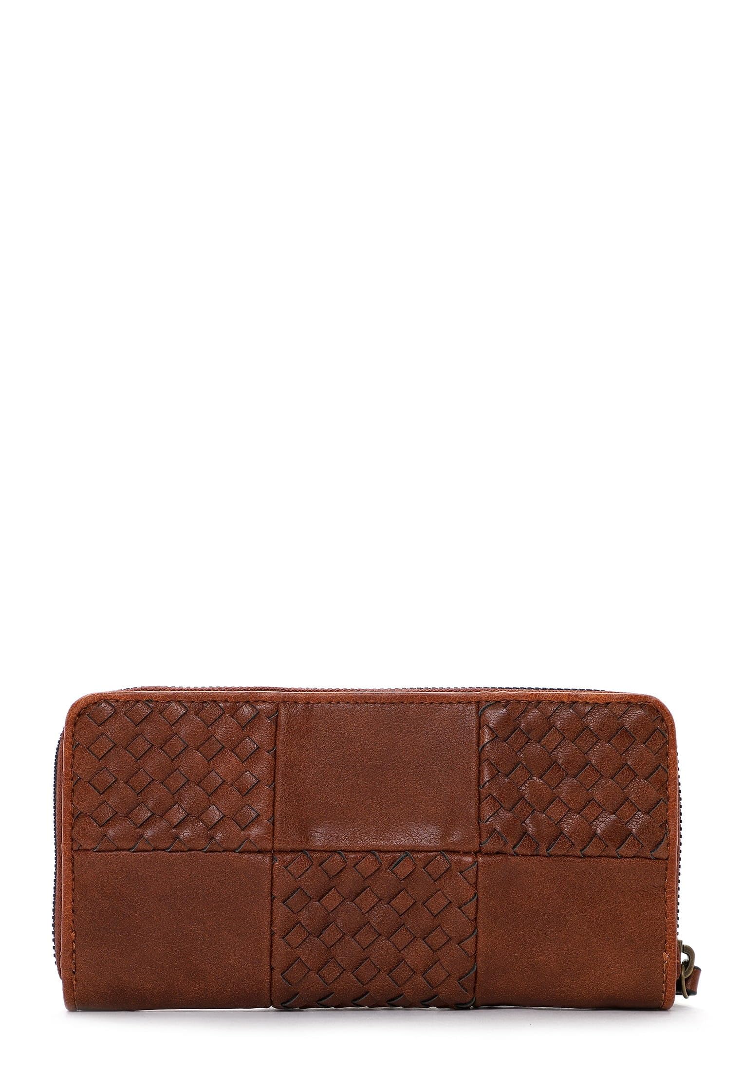 SURI FREY Bly Zip Around Geldbörse Cognac Patchwork