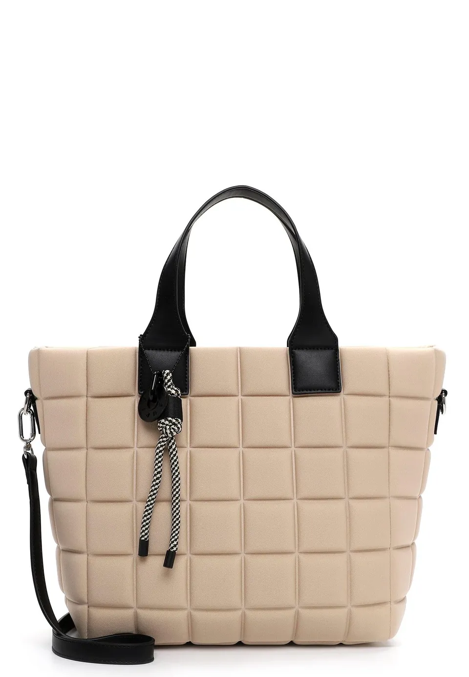 SURI FREY Jancy Cityshopper M Shopper Beige Stepp-Karo
