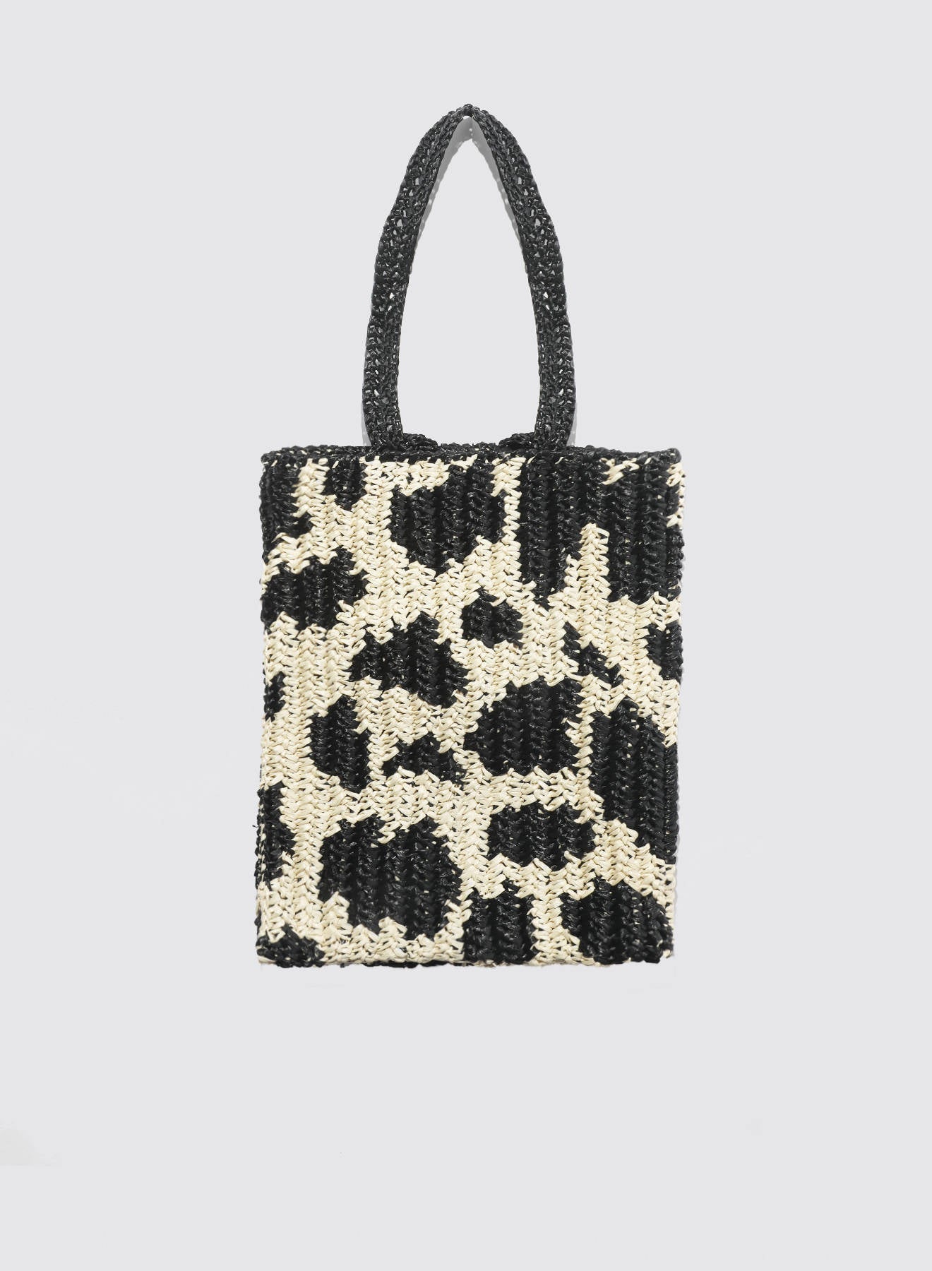 Maria la Rosa Americana Crochet Tote Braun Rafia