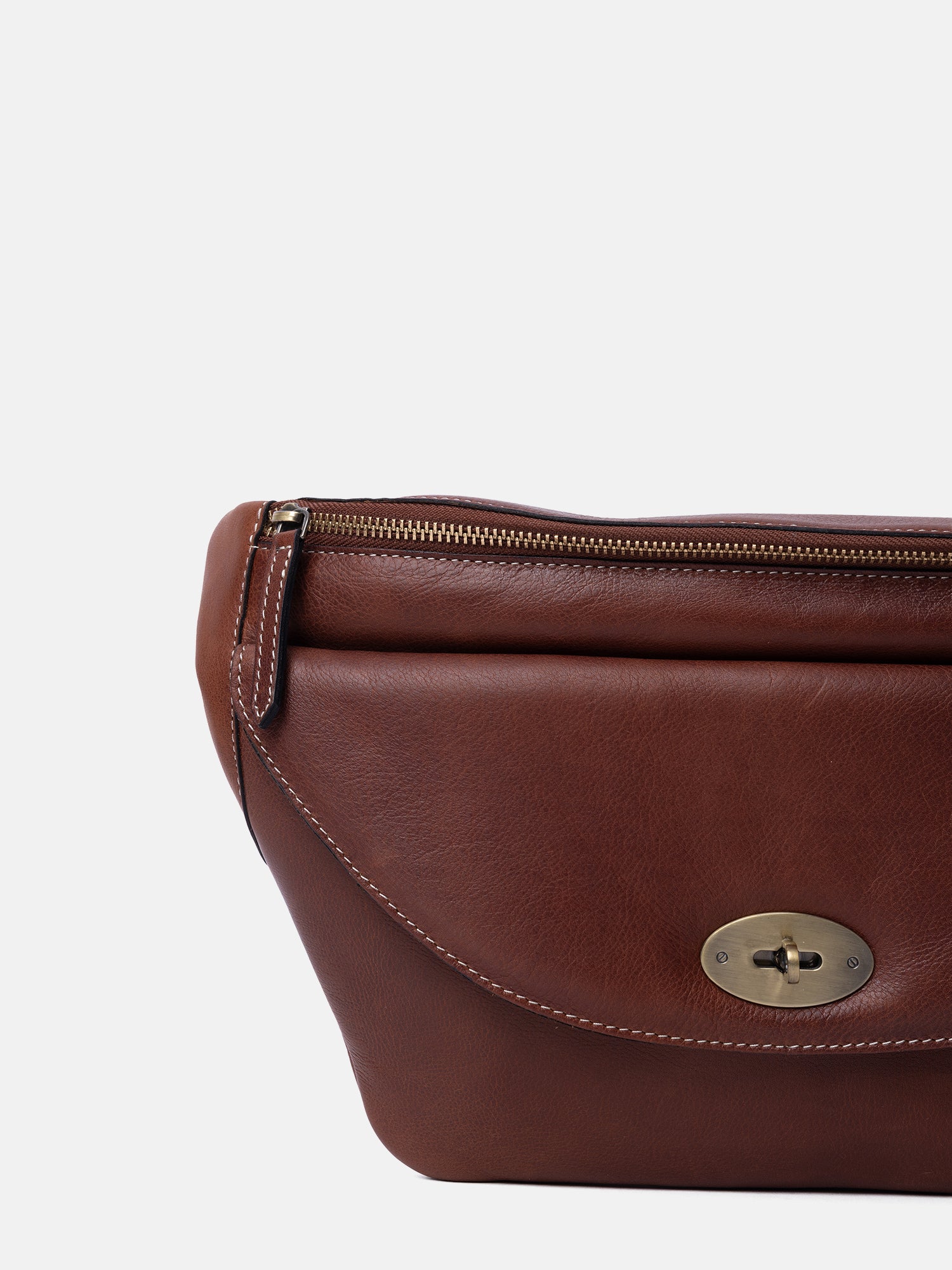 RE:DESIGNED Saya Bumbag Gürteltasche Cognac Vollleder