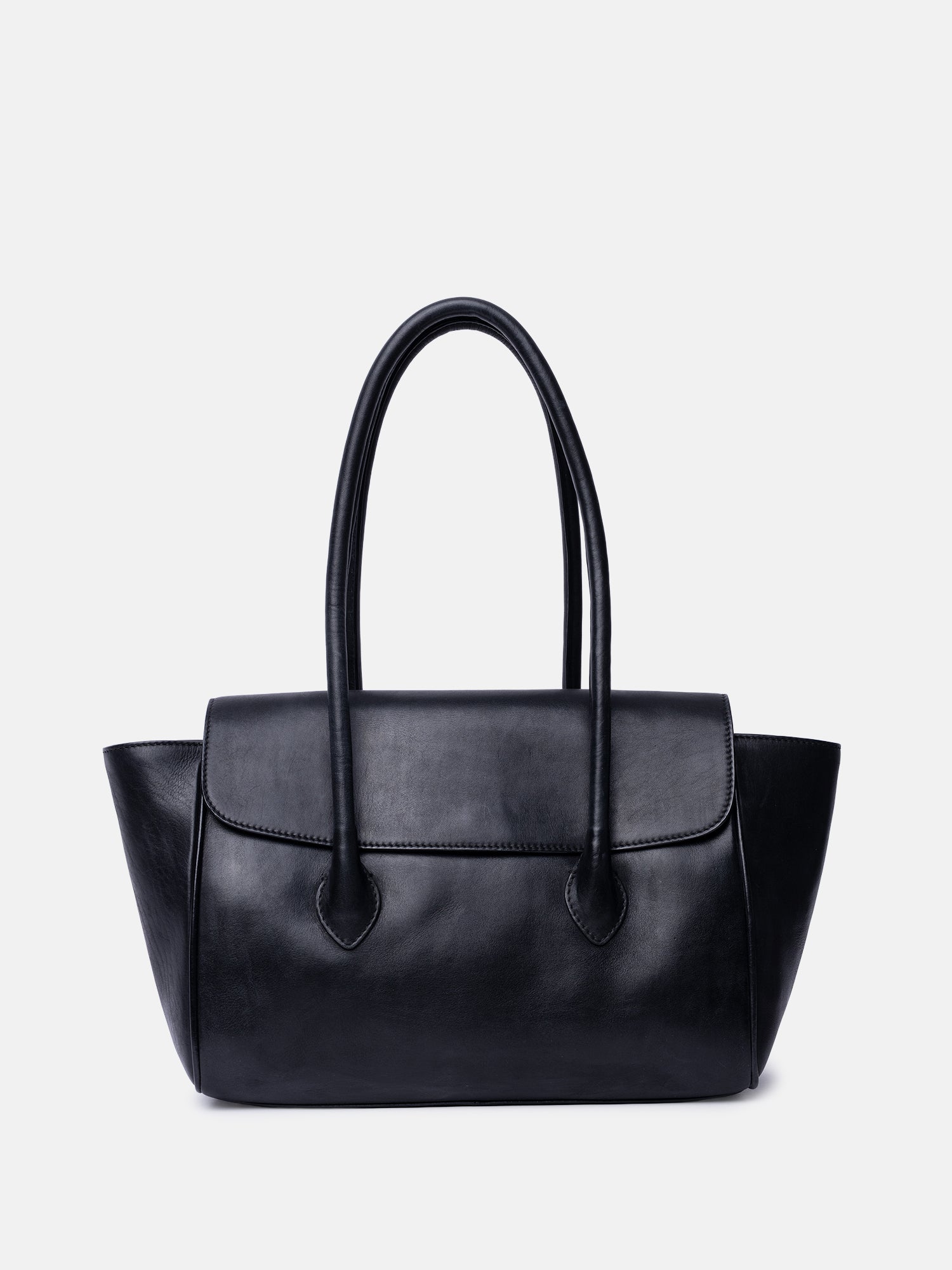 RE:DESIGNED Sisu Big Handtasche Schwarz Rindsleder