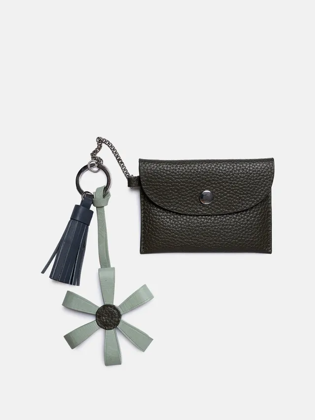 RE:DESIGNED Nela Schlüsselanhänger Dunkelgrün Leder