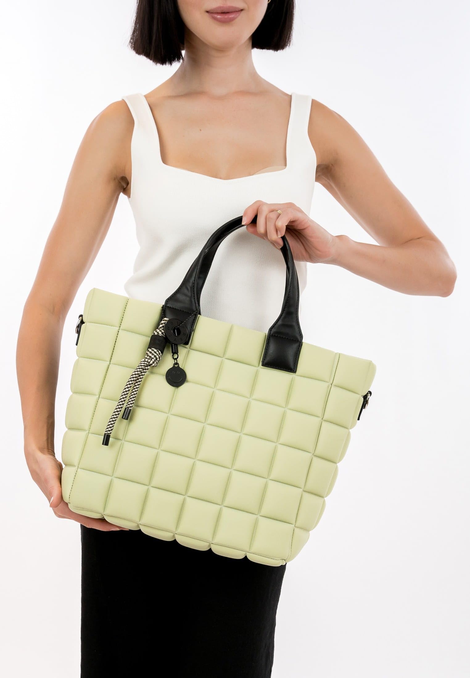 SURI FREY Jancy Cityshopper M Schultertasche Pistachio gesteppt