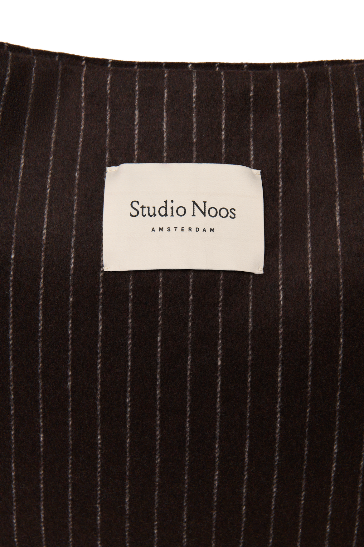 Studio Noos Flannel Chalkstripe Mom Bag Shopper Braun Flanell