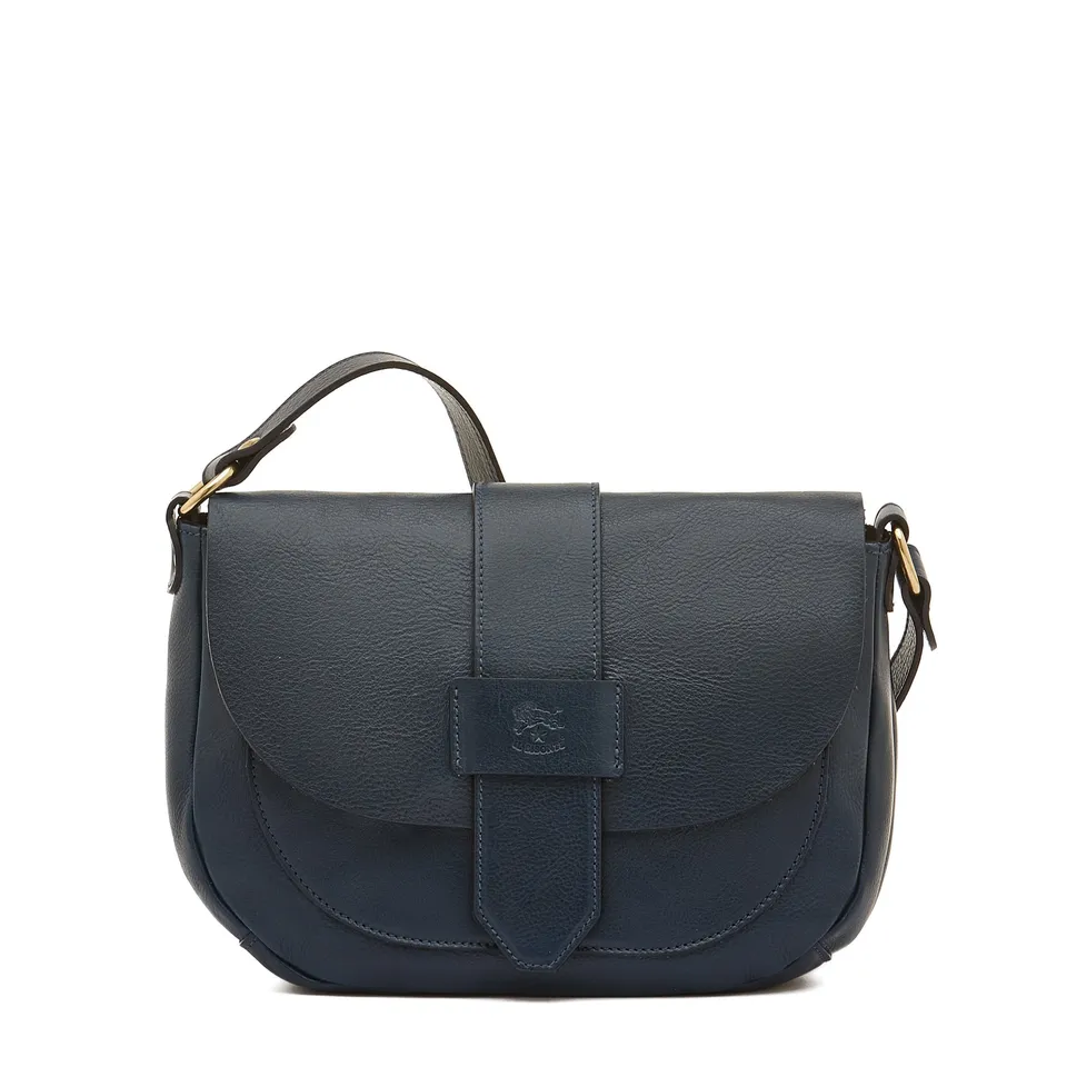 Il Bisonte Fausta Medium Umhängetasche Blau Leder