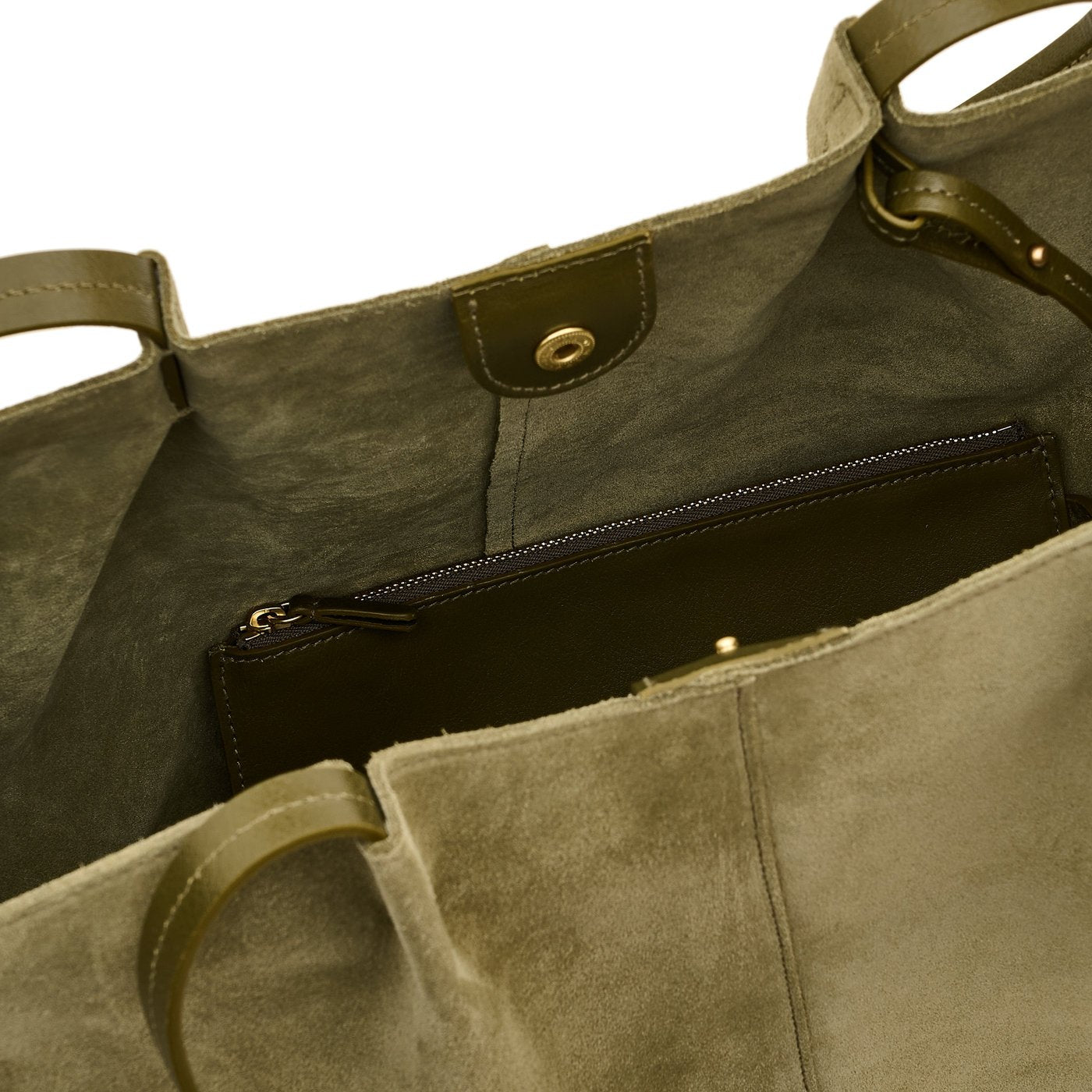 Il Bisonte Nina Shopper Bamboo Veloursleder Tote