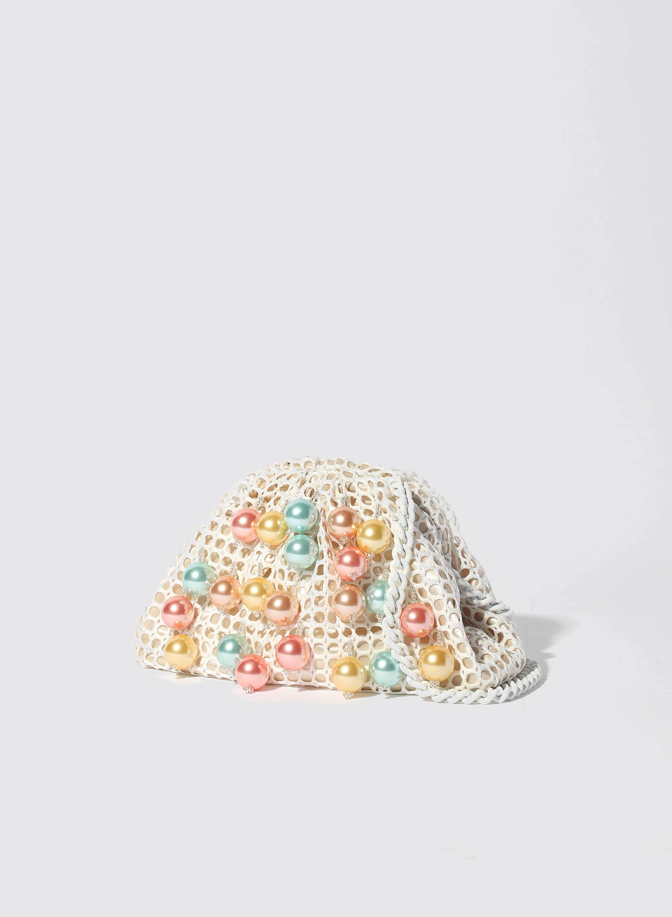 Maria la Rosa Volée Mini Bag Clutch Schwarz Perlen