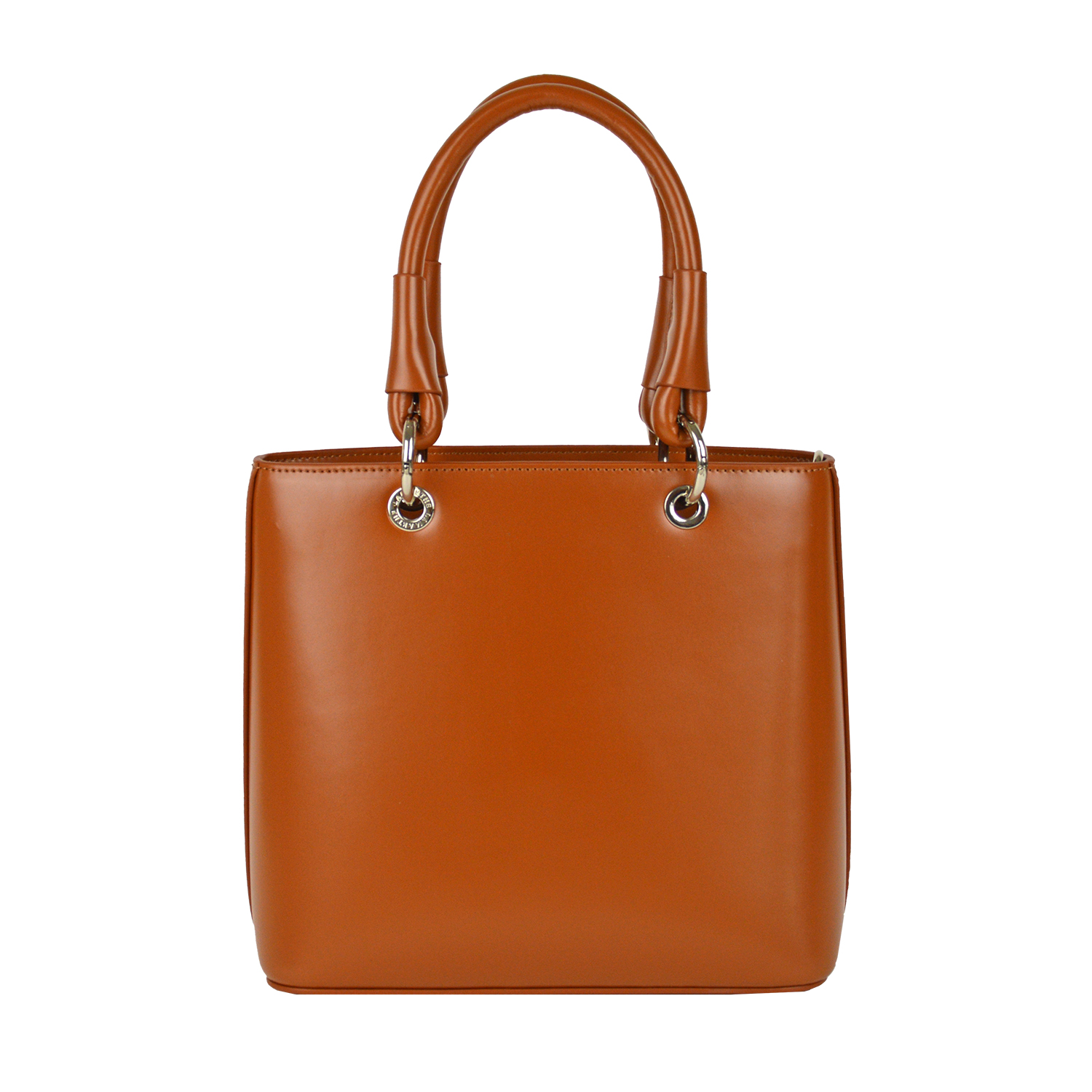 Lamarthe Caprice Handtasche Cognac Spaltleder 24 cm