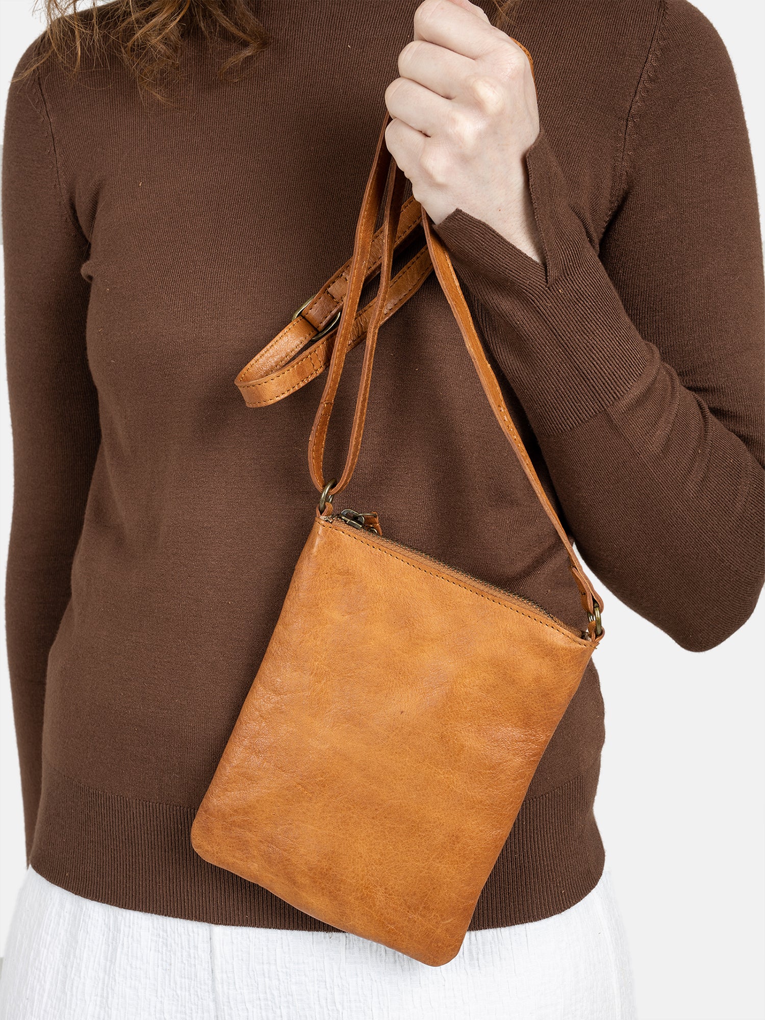RE:DESIGNED Jane Urban Handytasche Burned Tan Vollleder