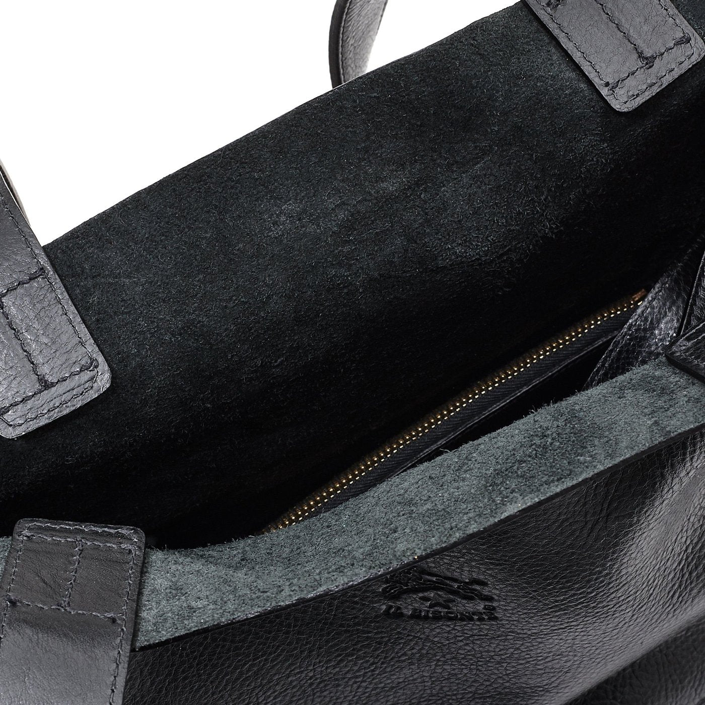 Il Bisonte Talamone Shopper Leder schwarz Pochette