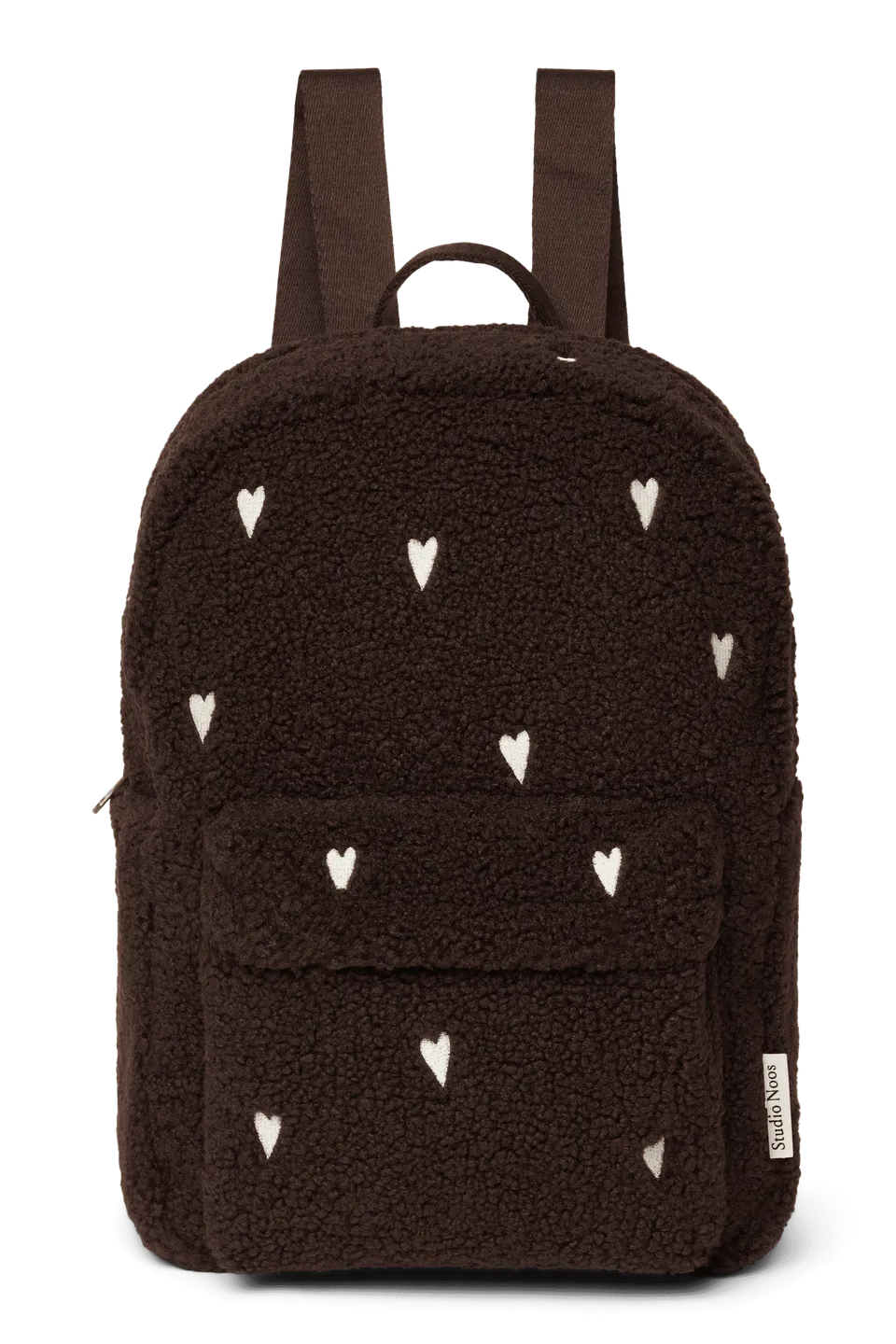 Studio Noos Teddy Midi Rucksack Chocolate Hearts Braun