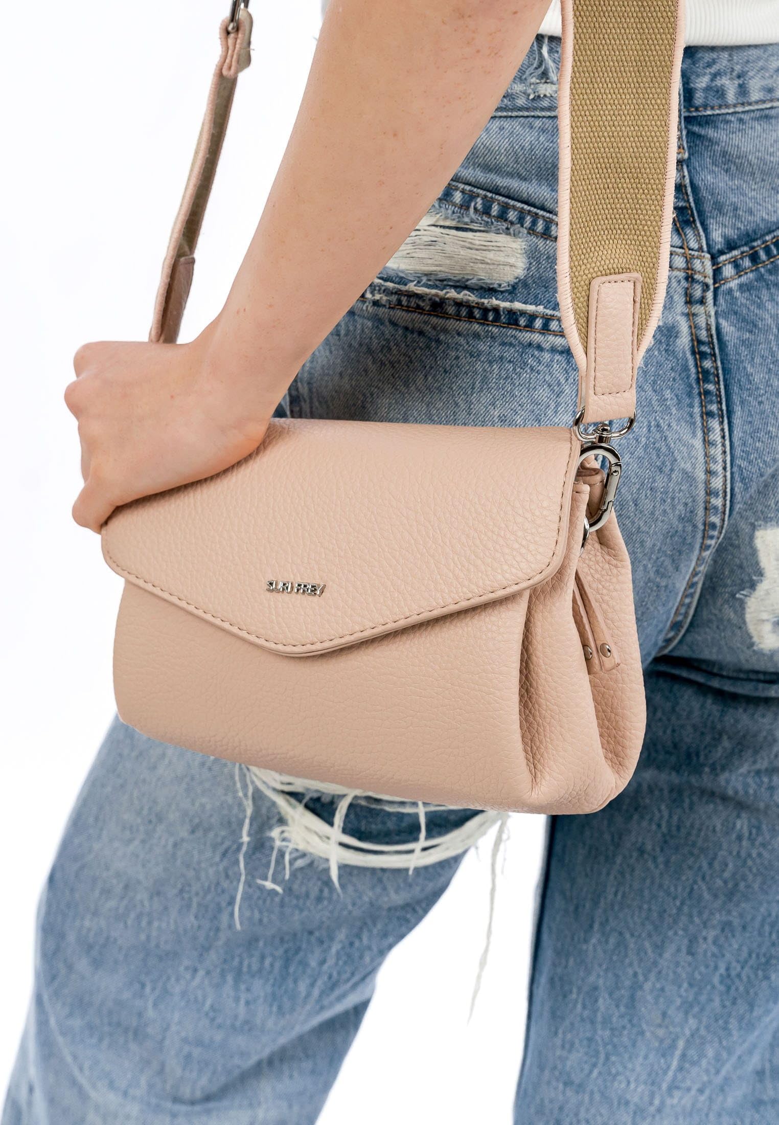 SURI FREY Hanny Crossbody Bag Umhängetasche Pink Salt Klappe