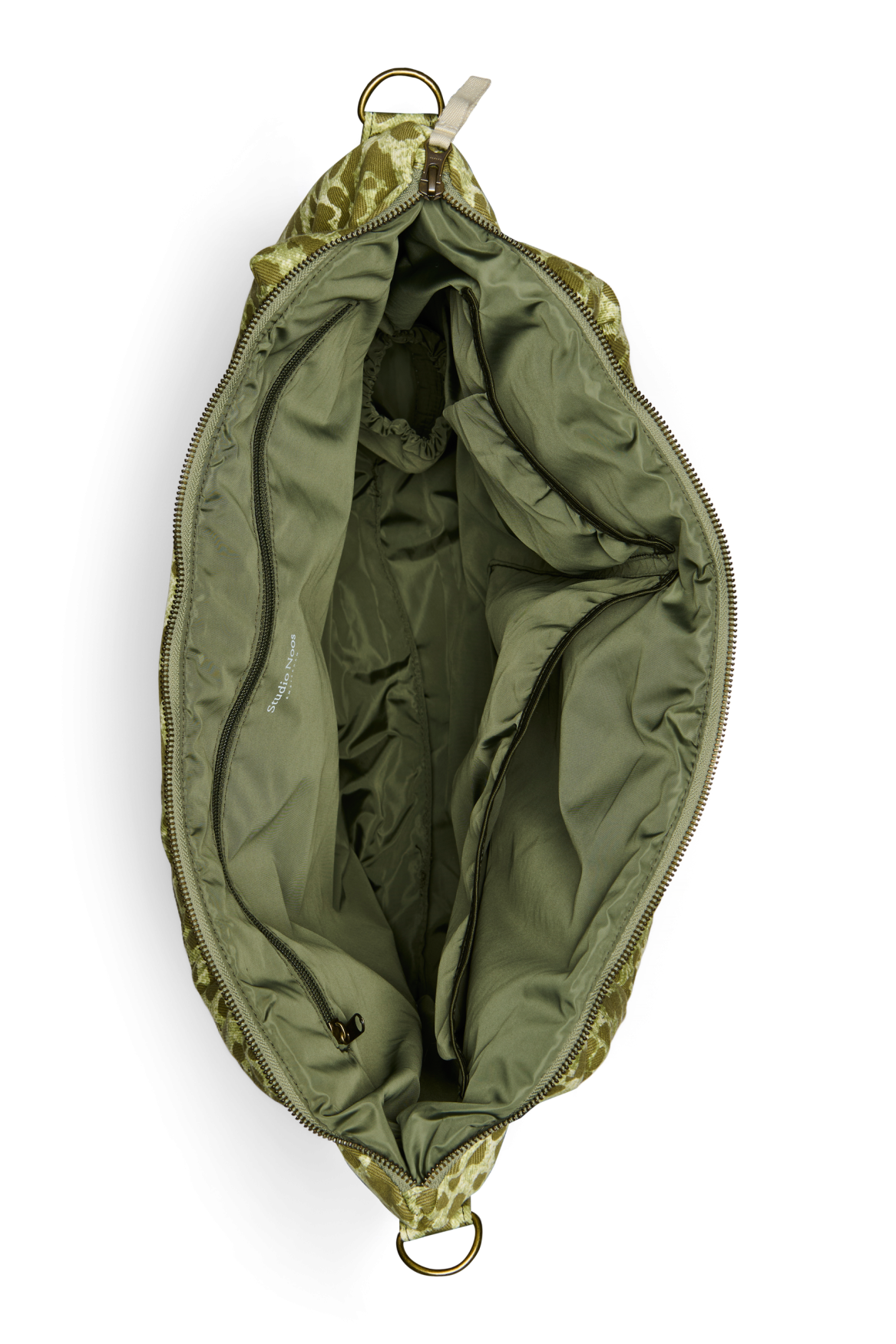Studio Noos Cotton Diaper Bag Wickeltasche Green Leopard