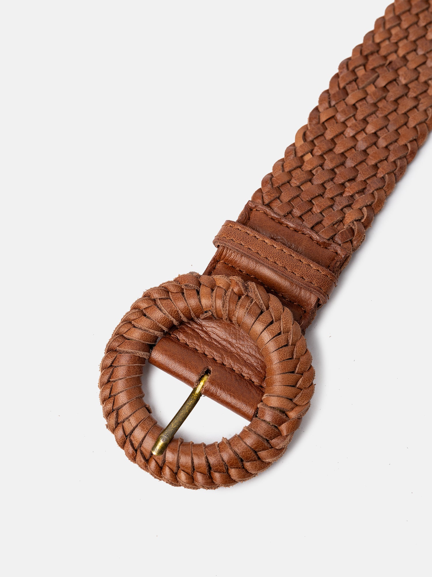 RE:DESIGNED Henley Gürtel Walnut Flechtleder 5 cm