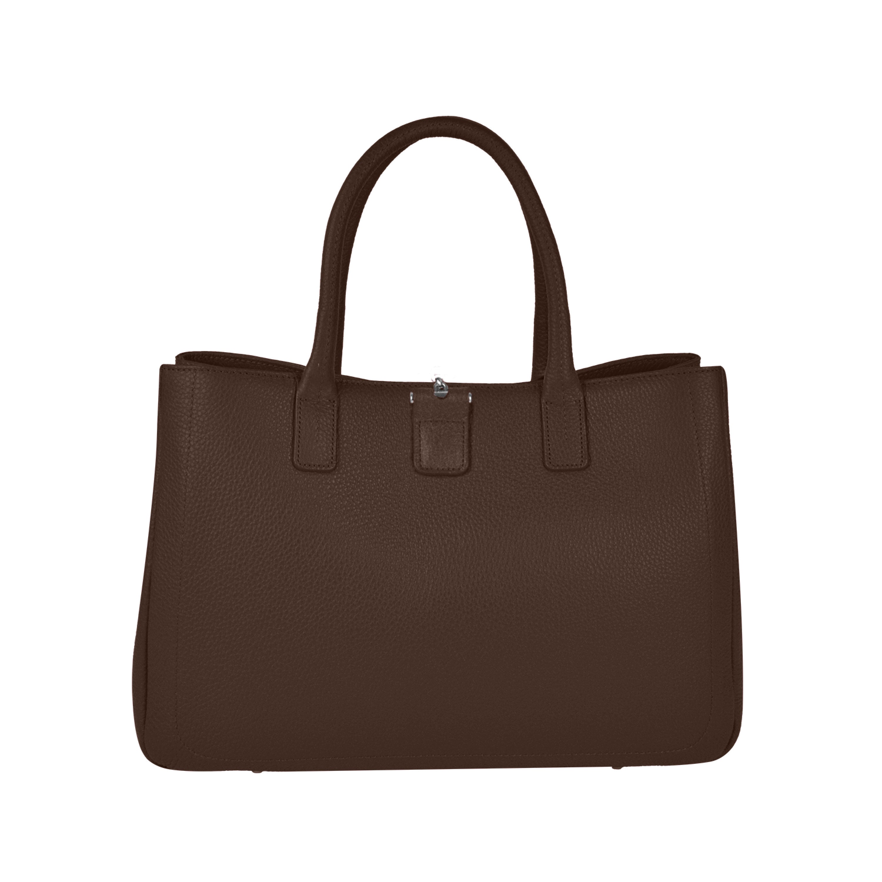 Lamarthe Paris Handtasche Braun Vollleder 37 cm