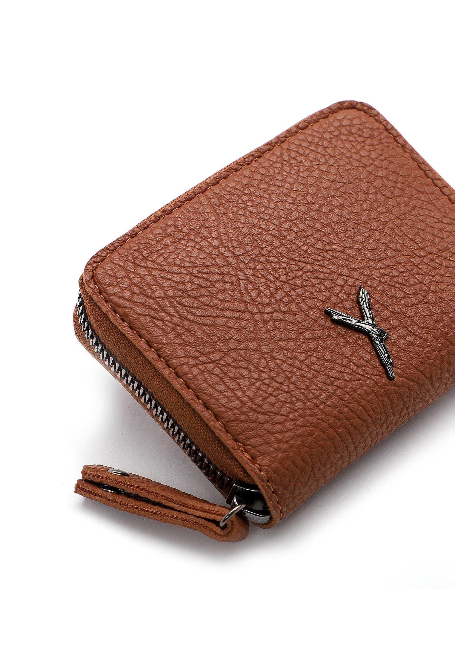 SURI FREY Gitty Zip Around Wallet Mini Darkcognac 10cm