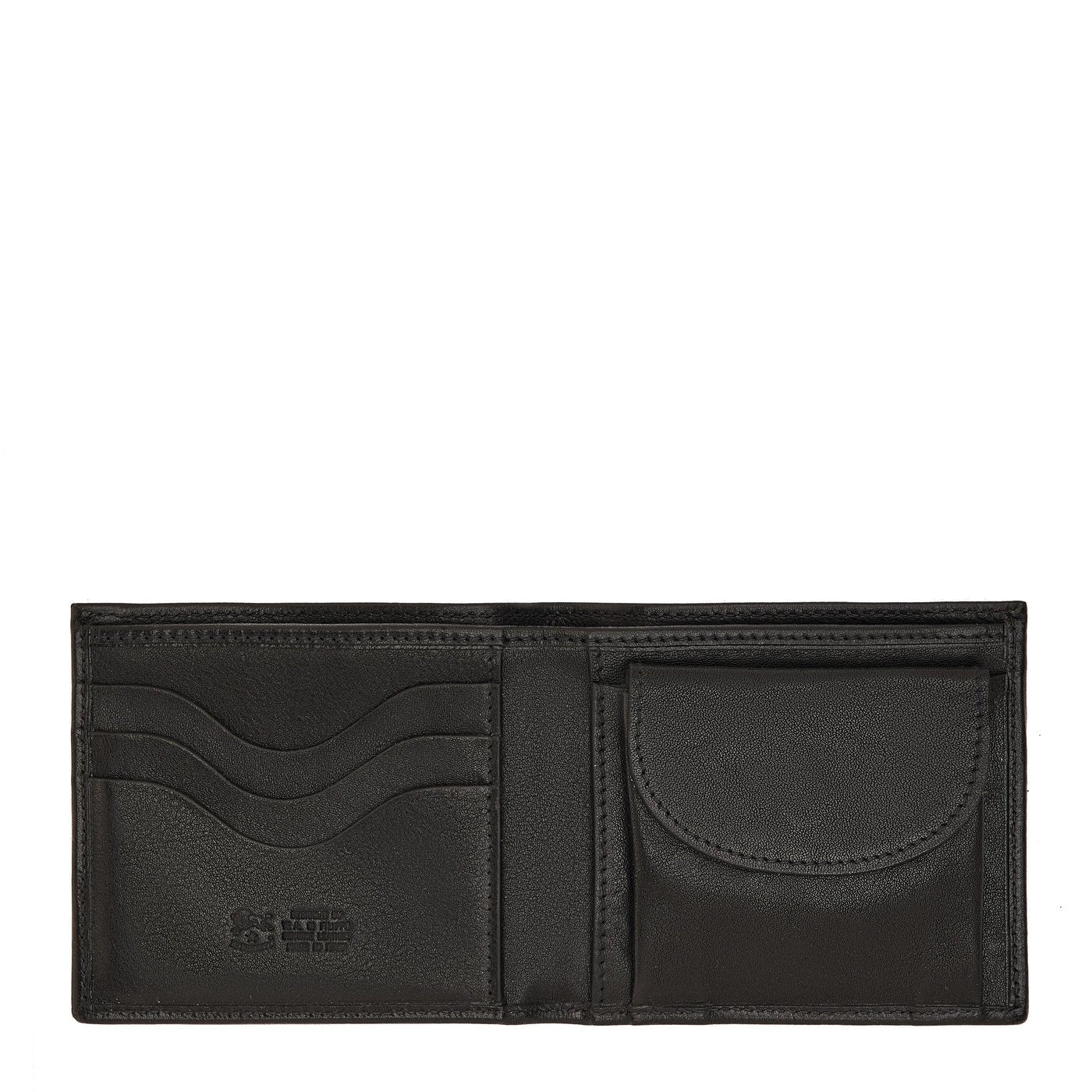 Il Bisonte Geldbörse Herren schwarz Vintage-Leder